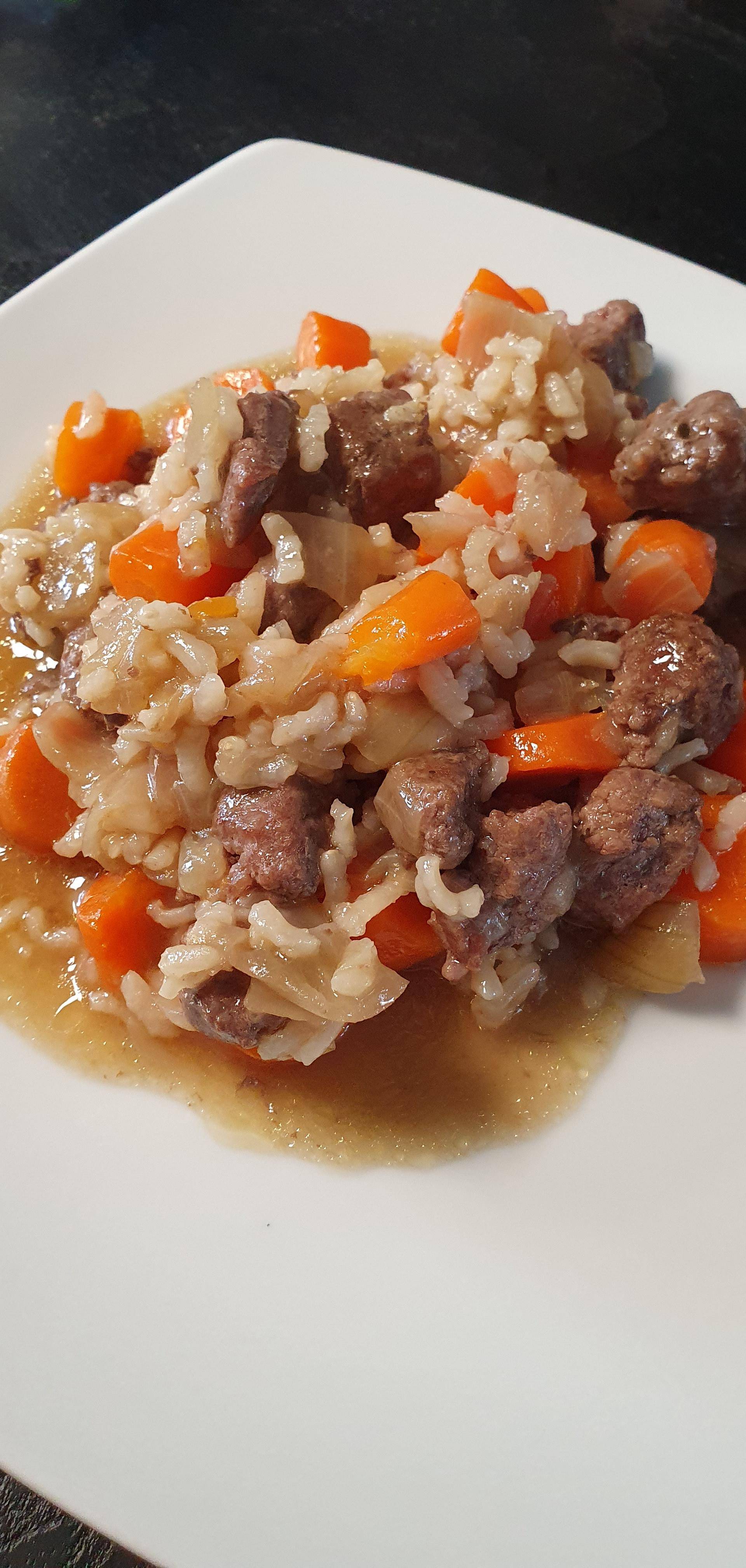 Bœuf haché carottes er riz. - Recette Cookeo Infinity Autostir | Moulinex