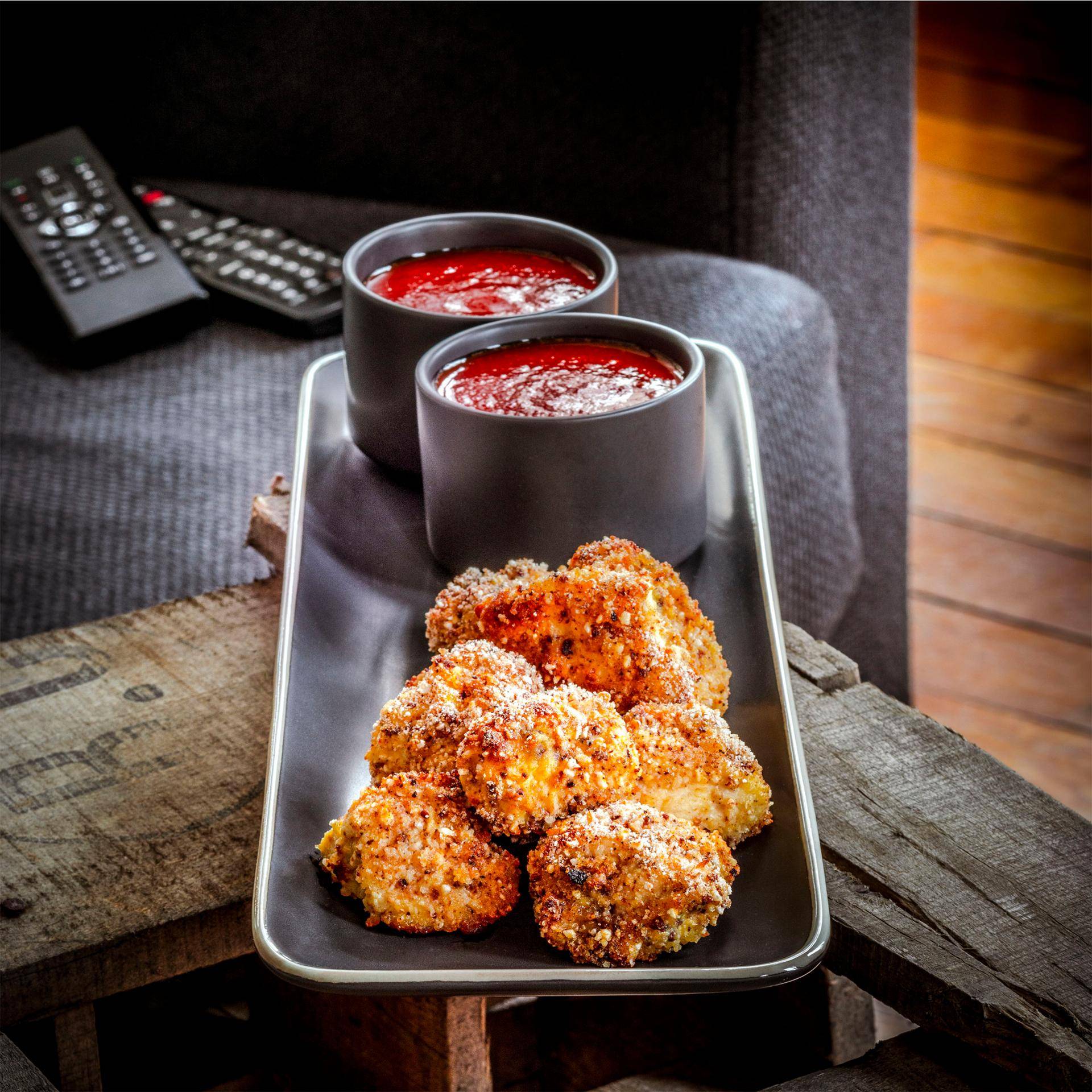 Poulet croustillant et crème de poivrons - Recette Companion Connect | Moulinex