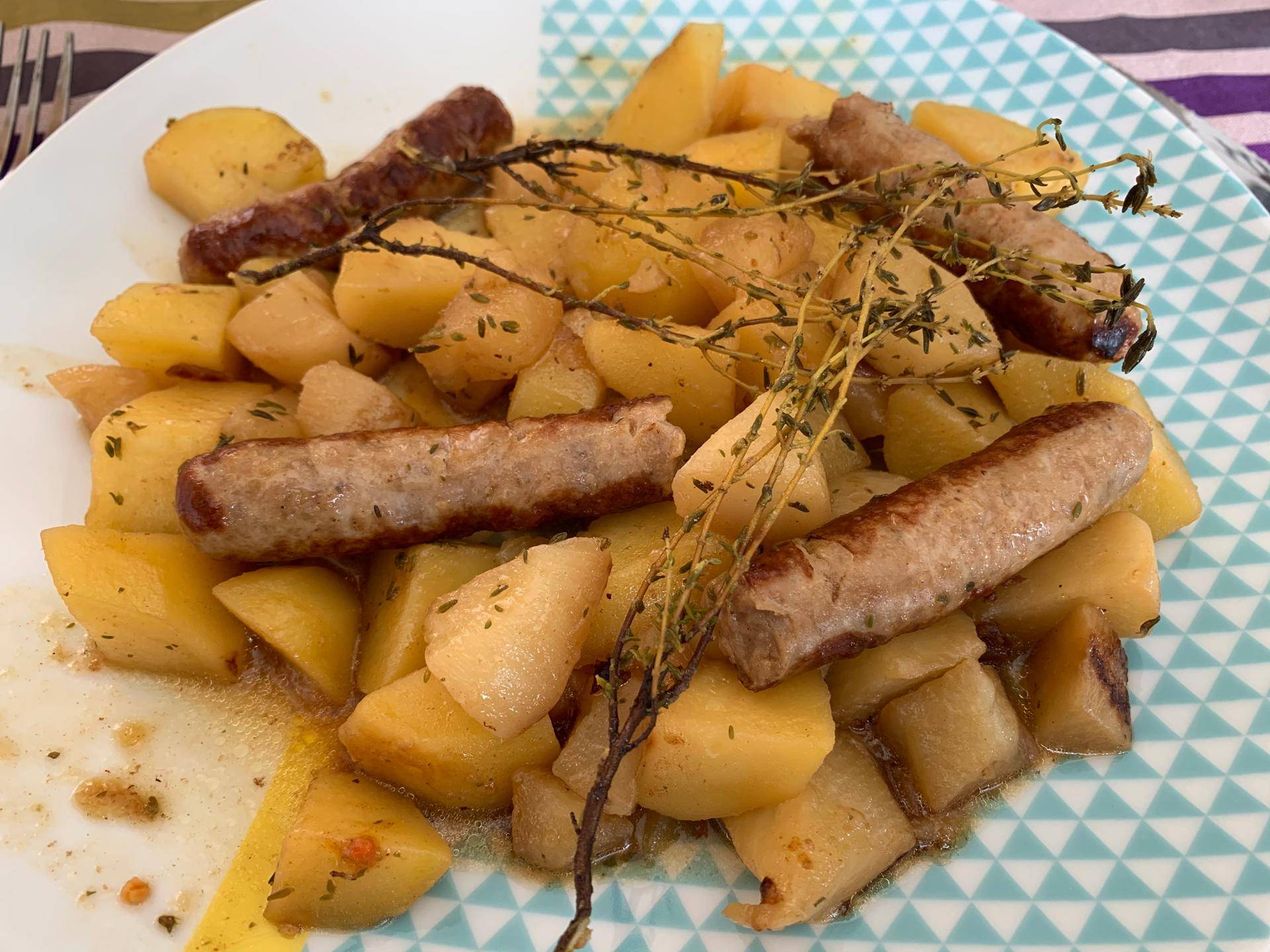 Chipolatas avec pomme de terre et navet - Recette Cookeo | Moulinex