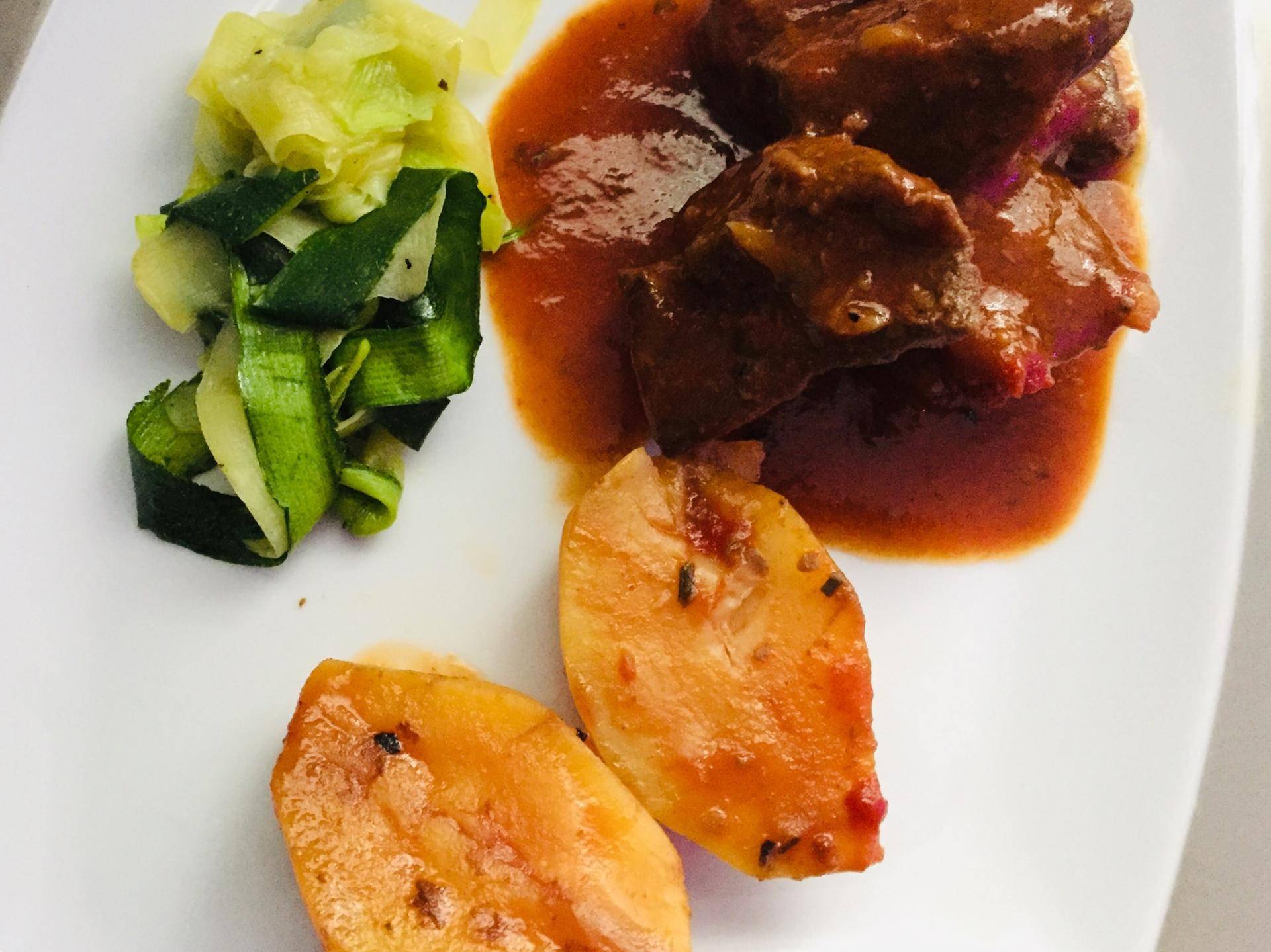 Bourguignon de biche topinambours et tagliatelles de courgettes - Recepten Cookeo | Moulinex