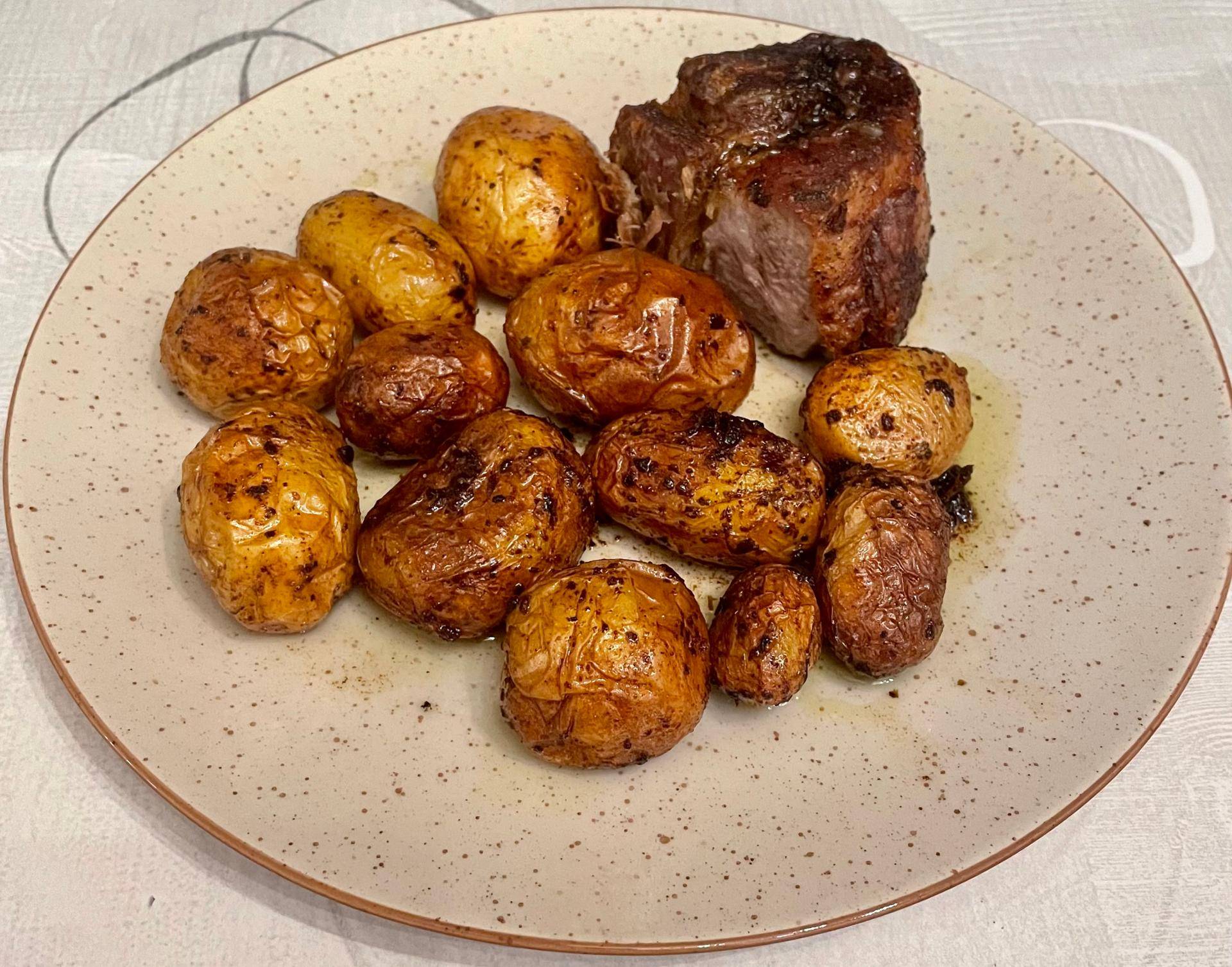 Rôti d’échine - Pommes de terre grenailles au beurre persillade Extra Crisp - Recette Cookeo | Moulinex