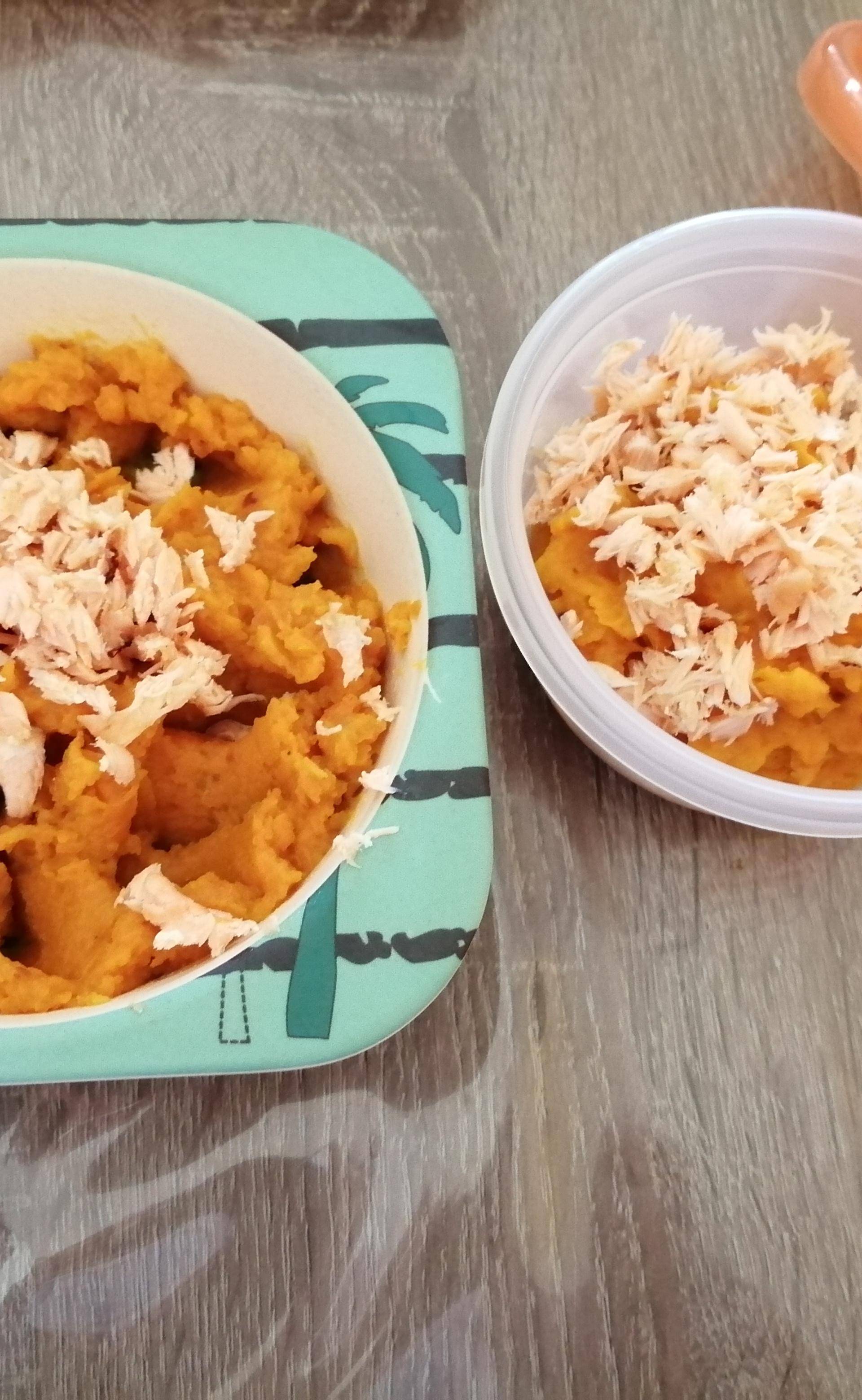 Recette bébé 9 mois carottes, pommes de terre et saumon frais - Recette Cookeo | Moulinex