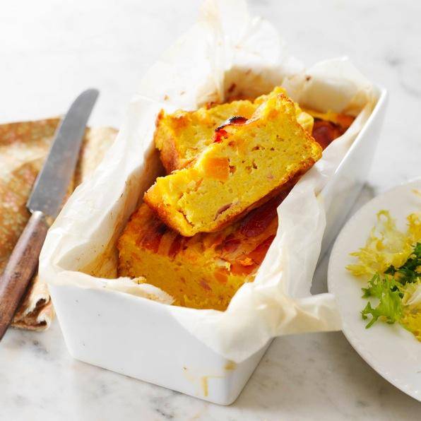 Cake potiron, comté et bacon - Recette Companion | Moulinex