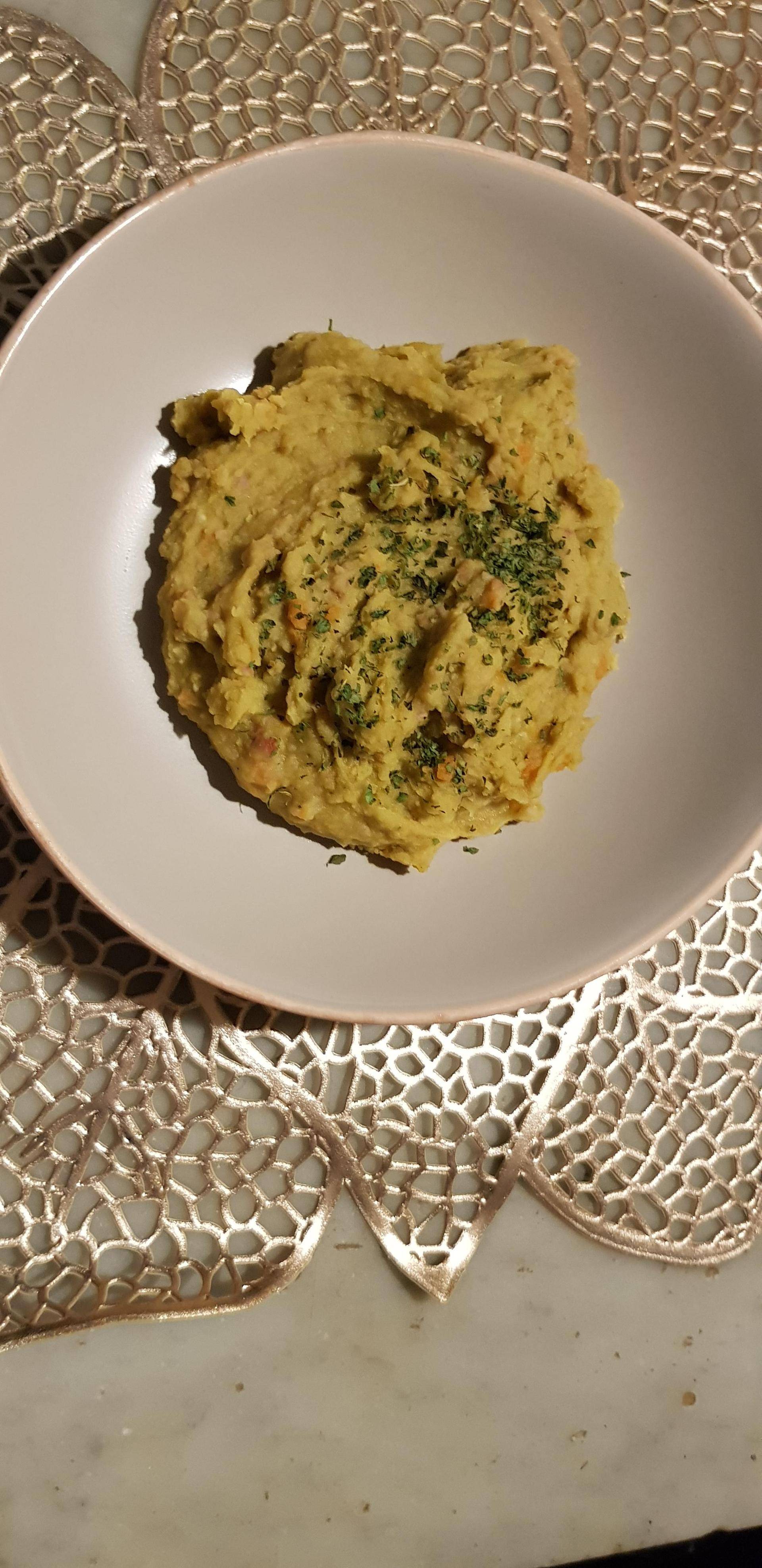 Purée pois cassés et lardons - Recepten Cookeo | Moulinex