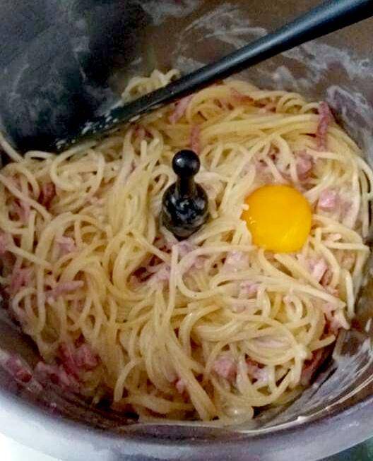 Spaghettis façon carbonara - Recepten Companion Connect | Moulinex