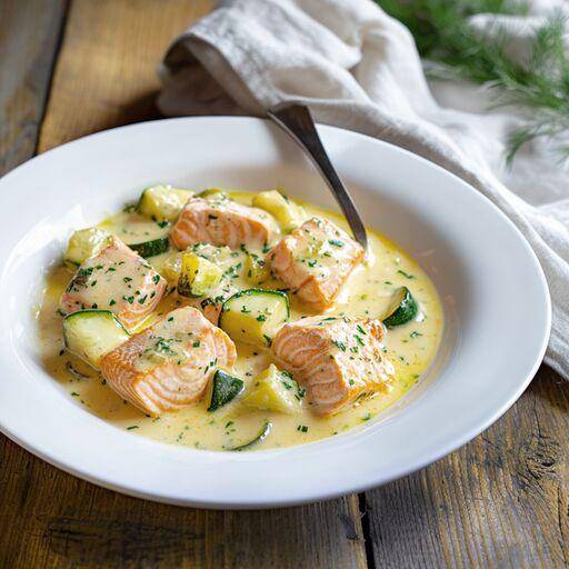 Saumon courgette lait de coco - Recette Cookeo | Moulinex