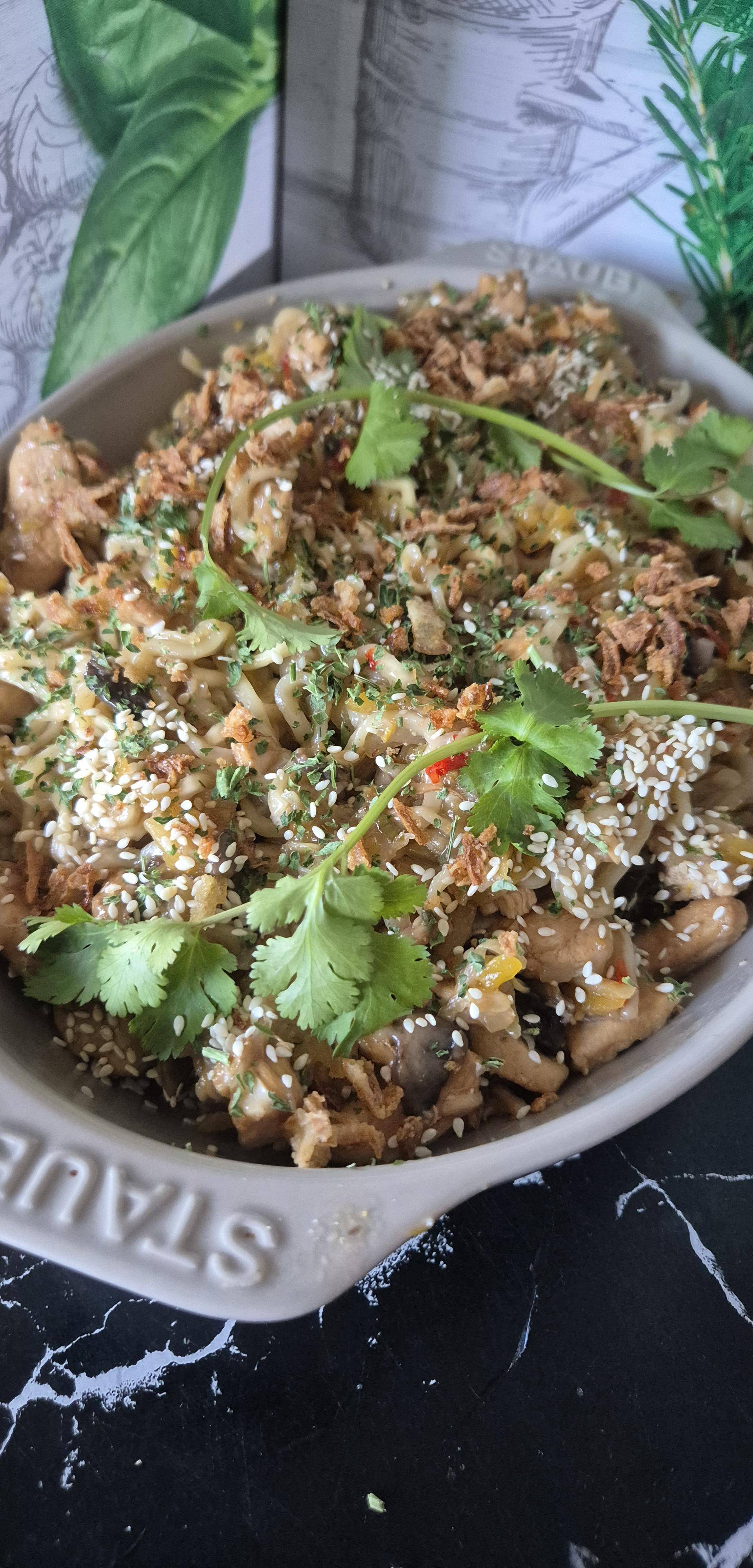 Nouilles chinoises sautées au poulet au cookeo infinity - Recette Cookeo Infinity Autostir | Moulinex