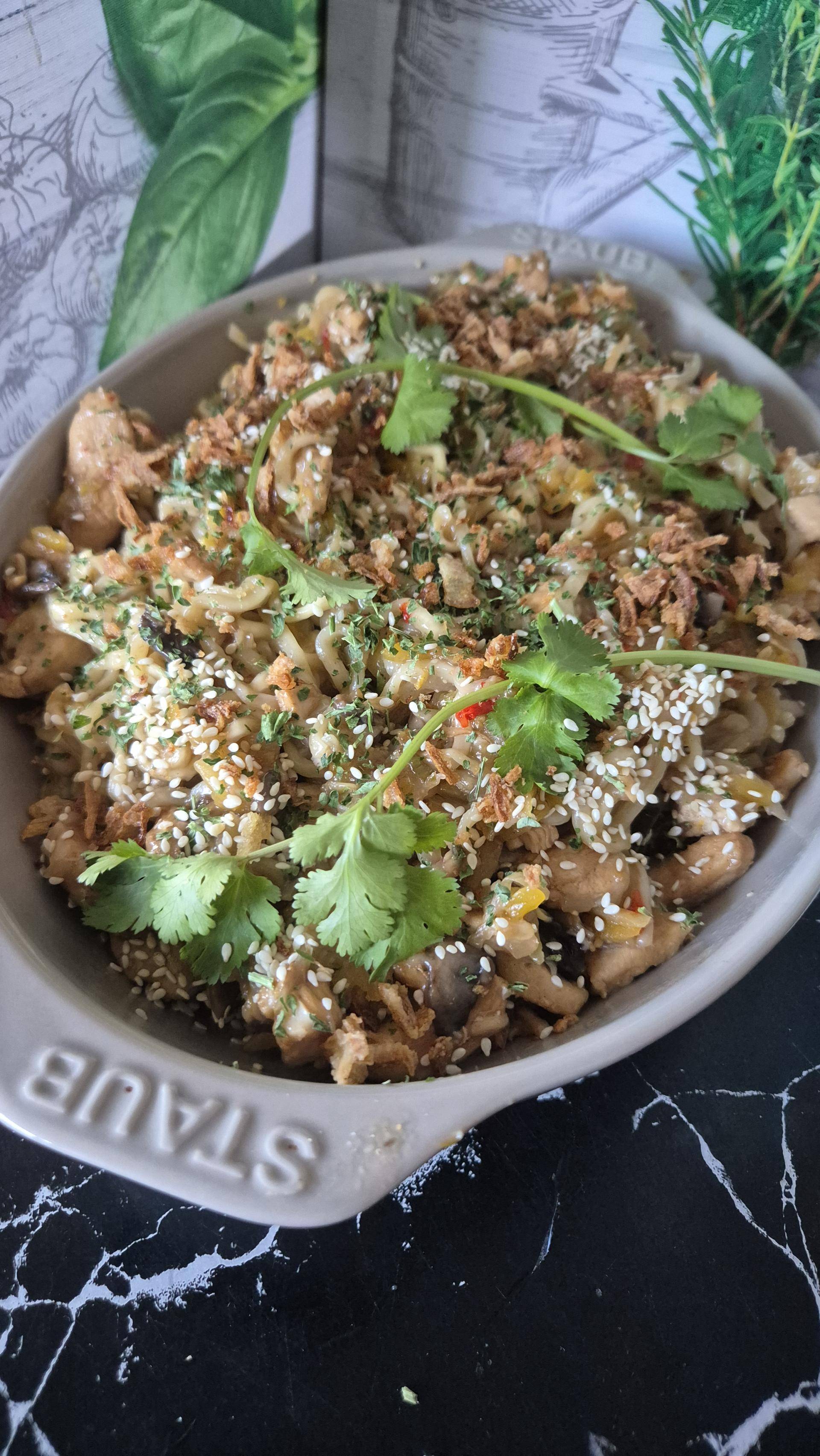 Nouilles chinoises sautées au poulet au cookeo infinity - Recette Cookeo Infinity Autostir | Moulinex