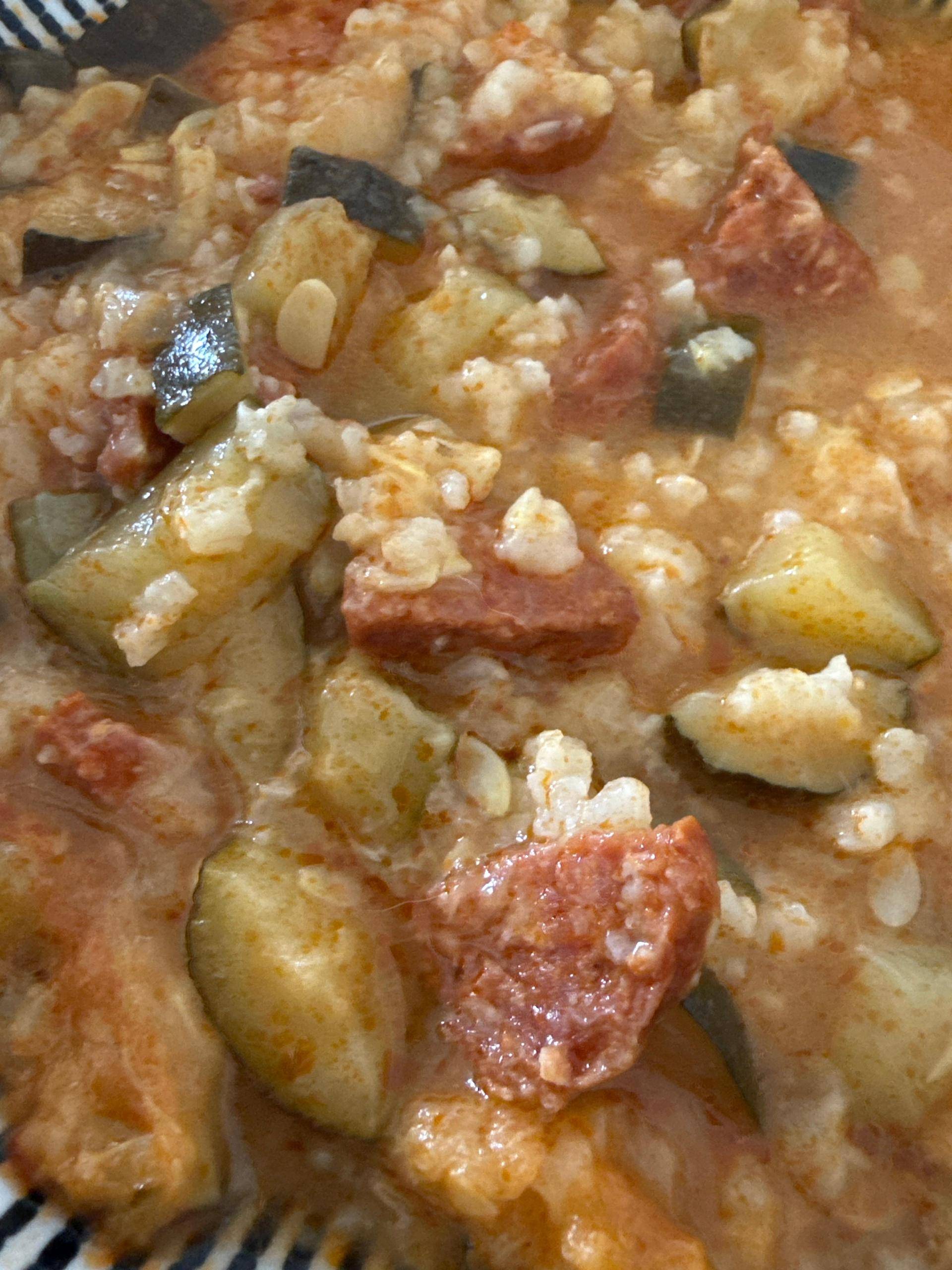 Risotto à la courgette et au chorizo - Recette Cookeo | Moulinex