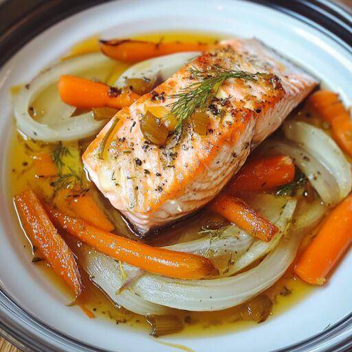 Saumon au fenouil et aux carottes - Recette Cookeo | Moulinex