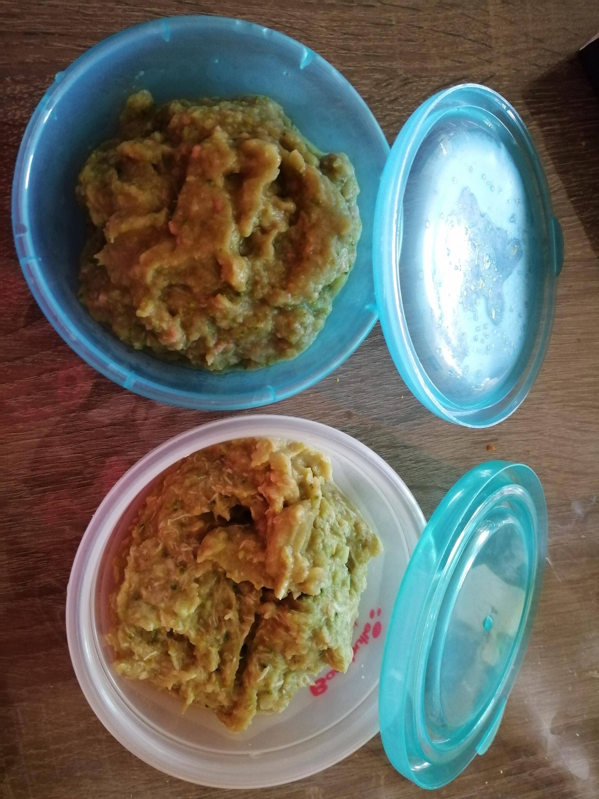 Recette bébé 9 mois brocolis haricots vert et poulet - Recette Cookeo | Moulinex