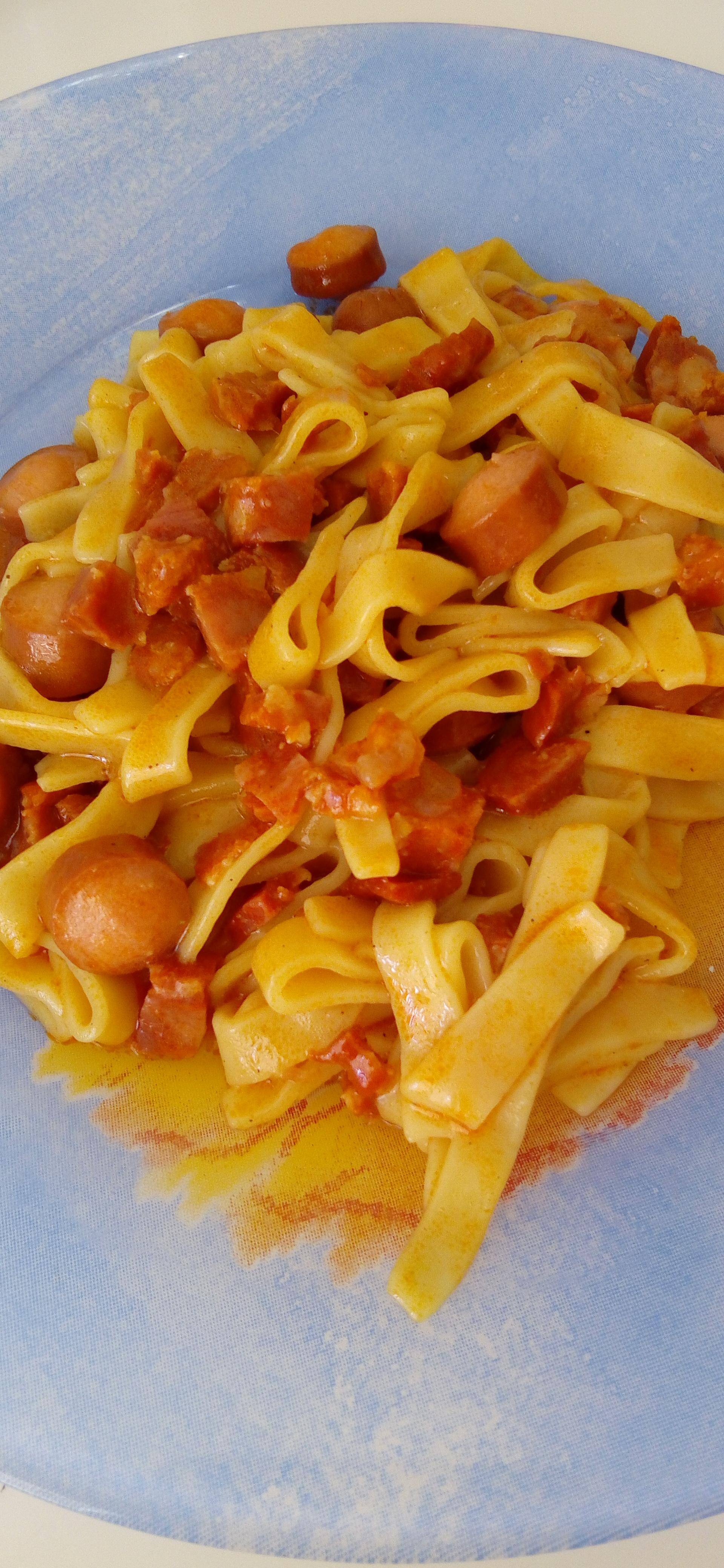 Nouilles au chorizo et Knacki - Recette Cookeo | Moulinex