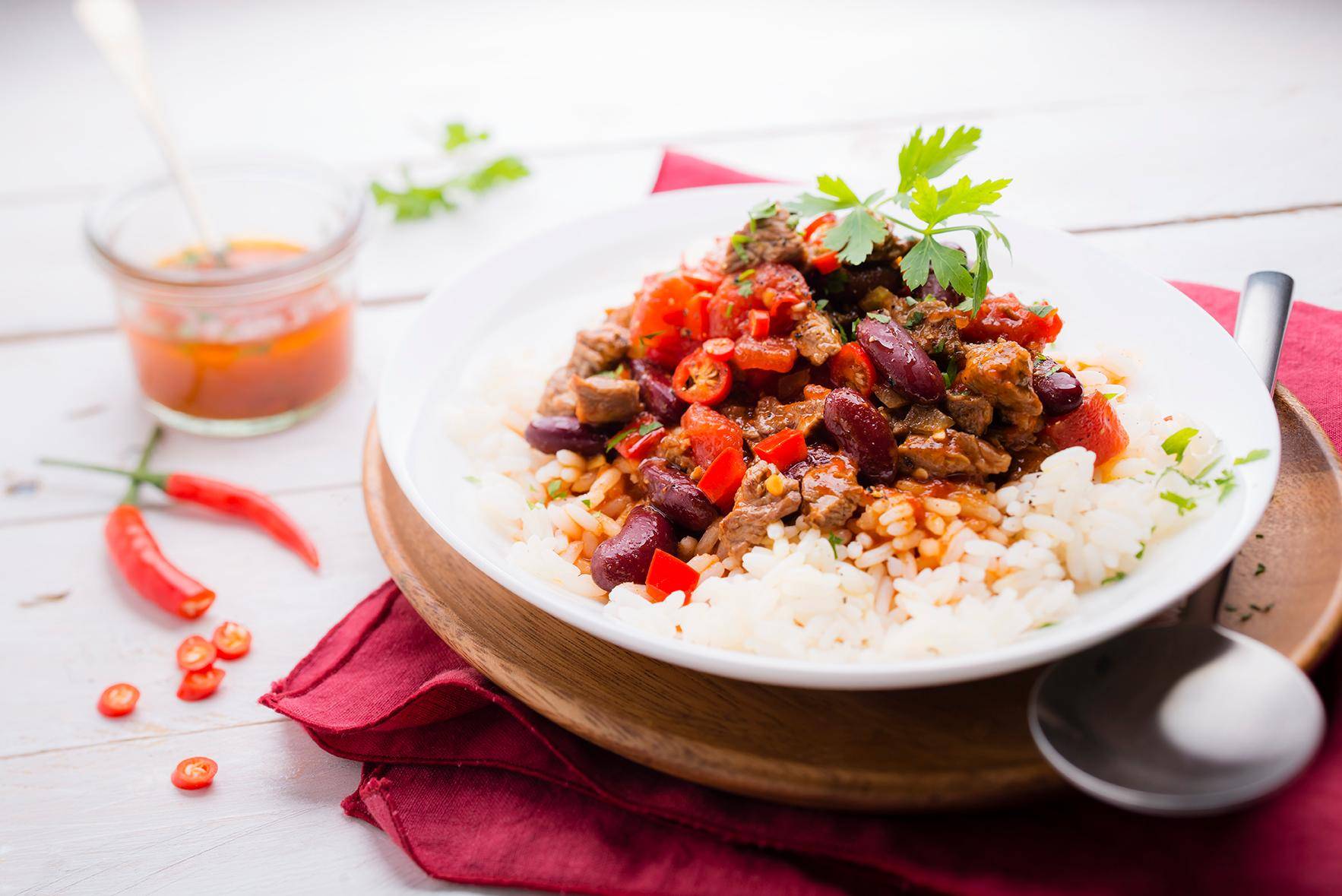 Chilischotel met runderkaak - Recepten Cookeo | Moulinex