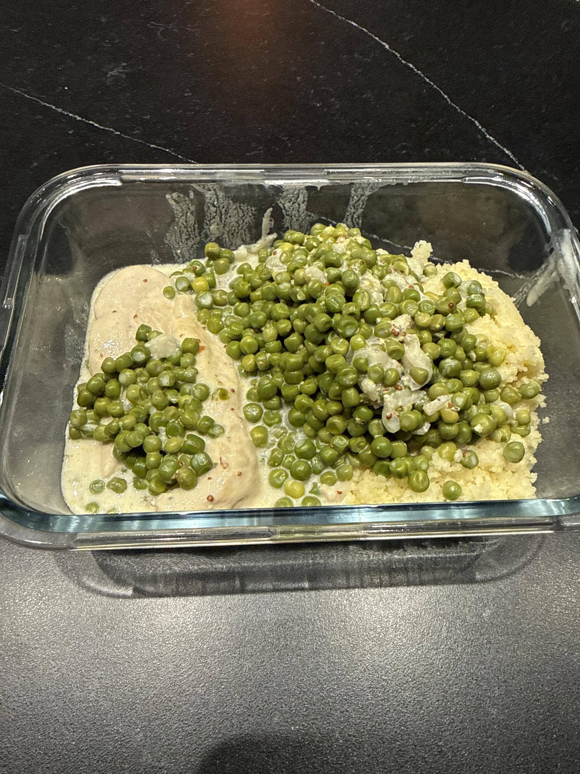 Aiguillettes de poulet sauce moutarde et petits pois - Recette Cookeo 10in1 | Moulinex