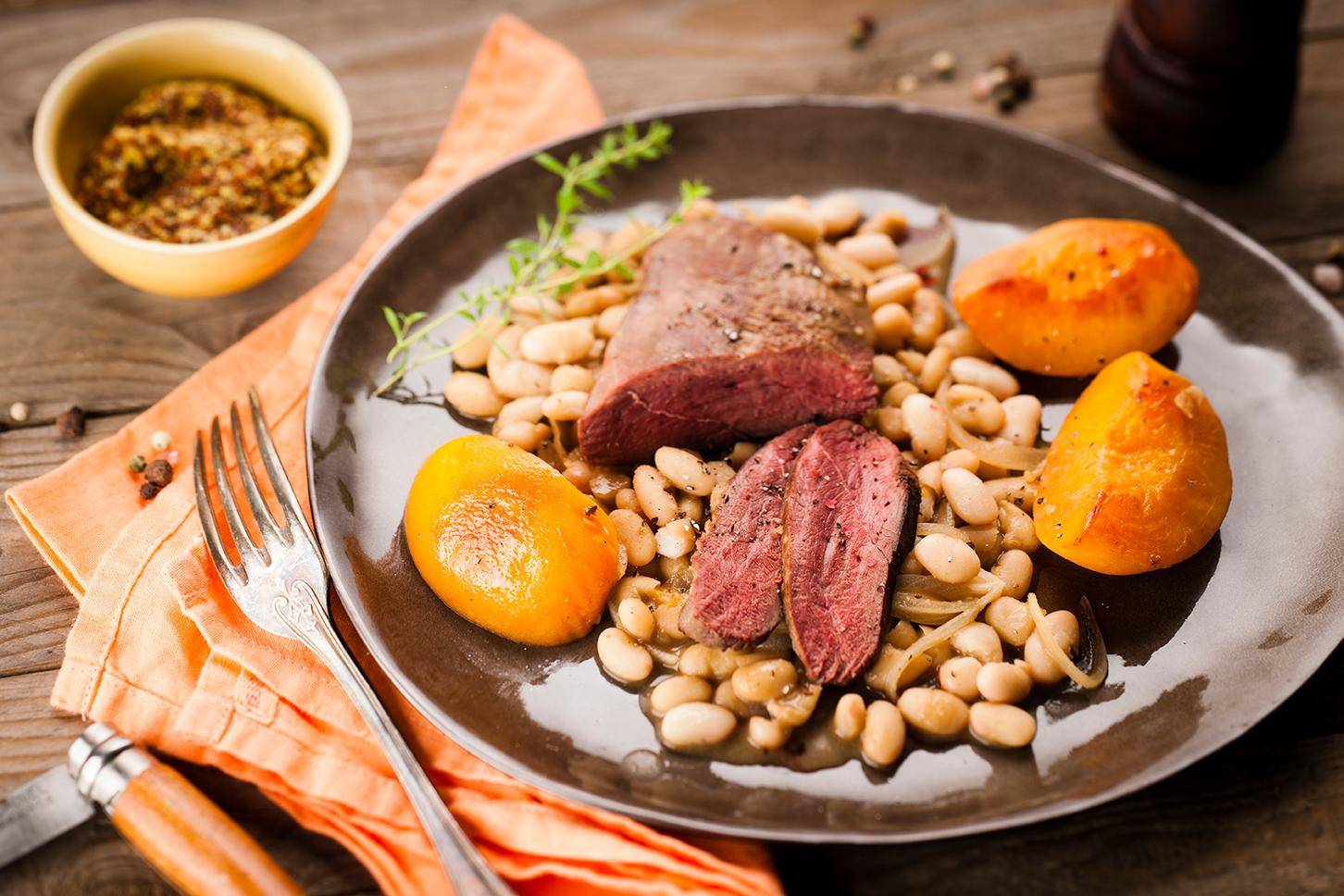 Magret de canard aux pêches - Recepten Cookeo | Moulinex