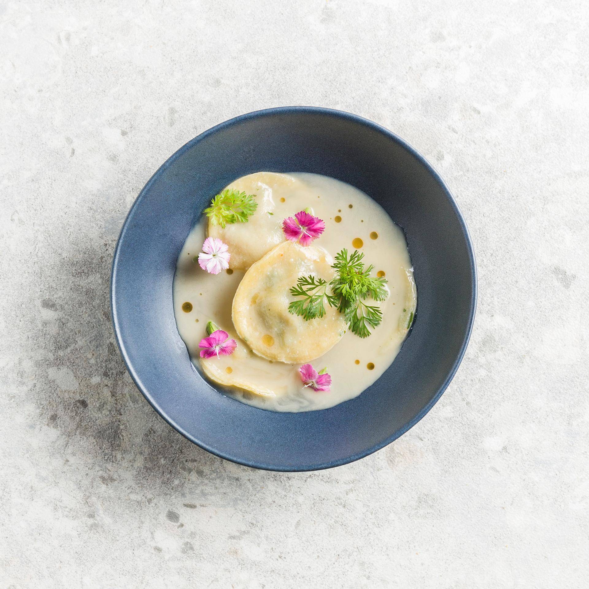 Ravioles de langoustines bouillon coco citronnelle - Recepten Companion | Moulinex