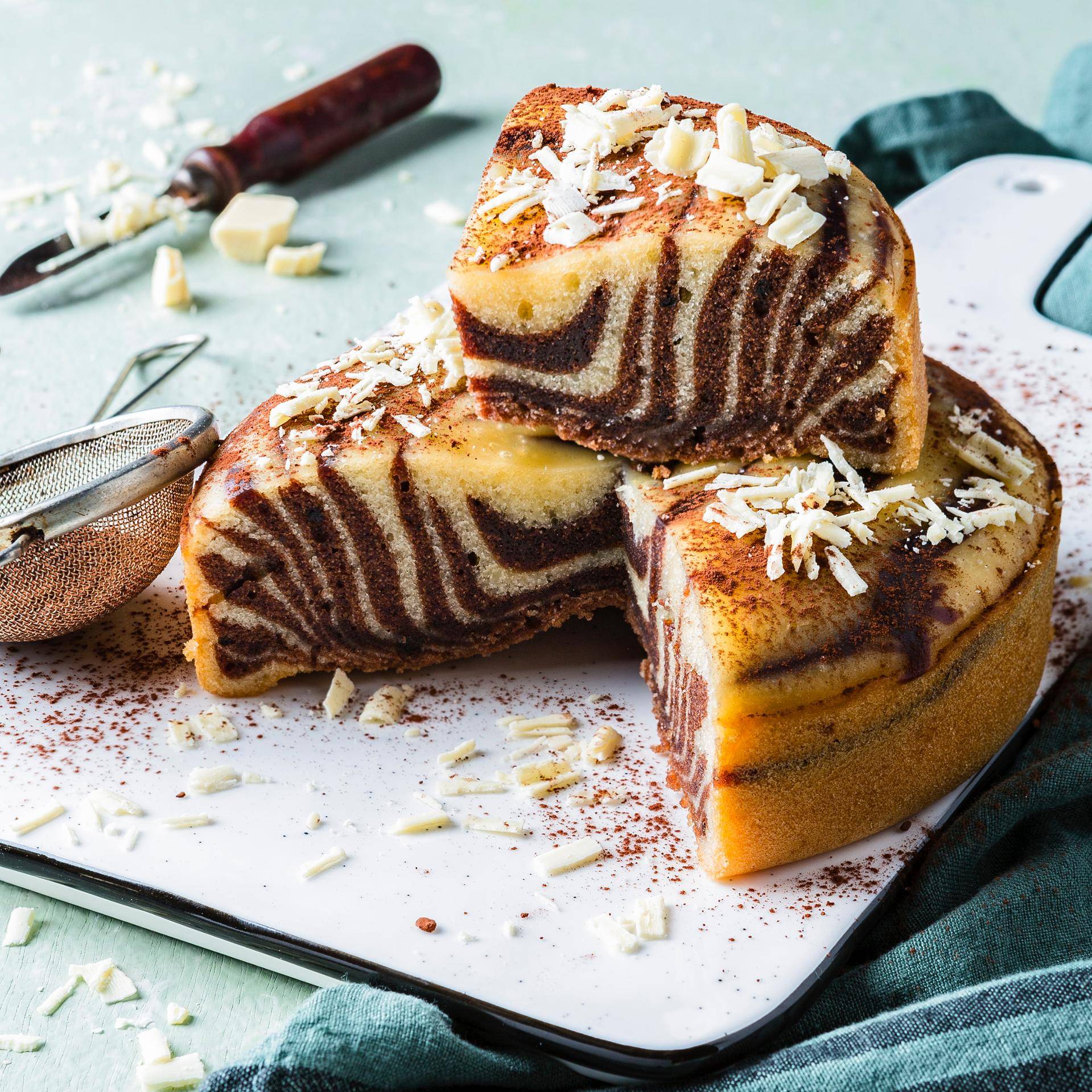 Gâteau zèbre choco café - Recepten Cookeo | Moulinex