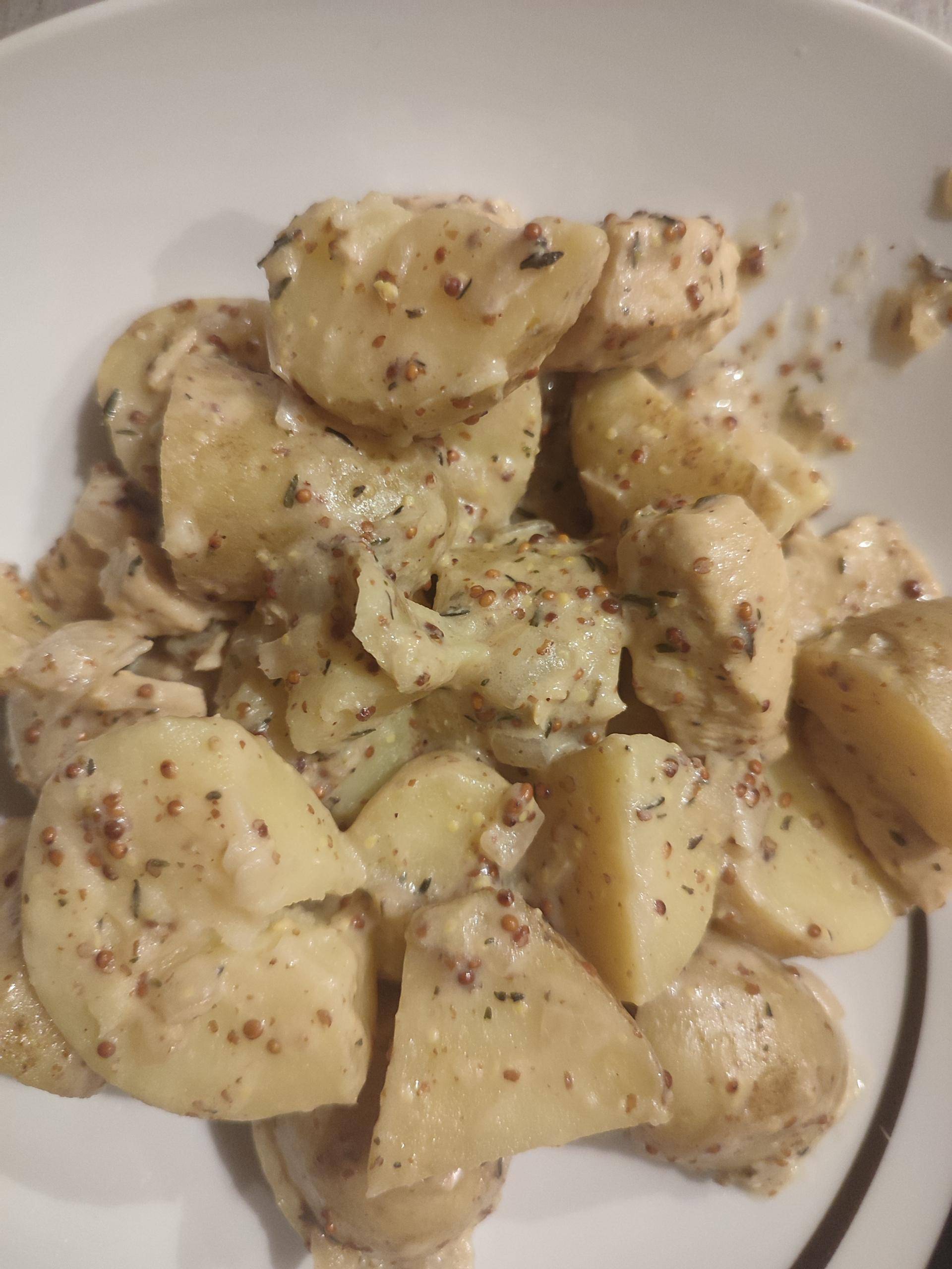 Poulet et patates, moutarde à l'ancienne - Recepten Cookeo | Moulinex