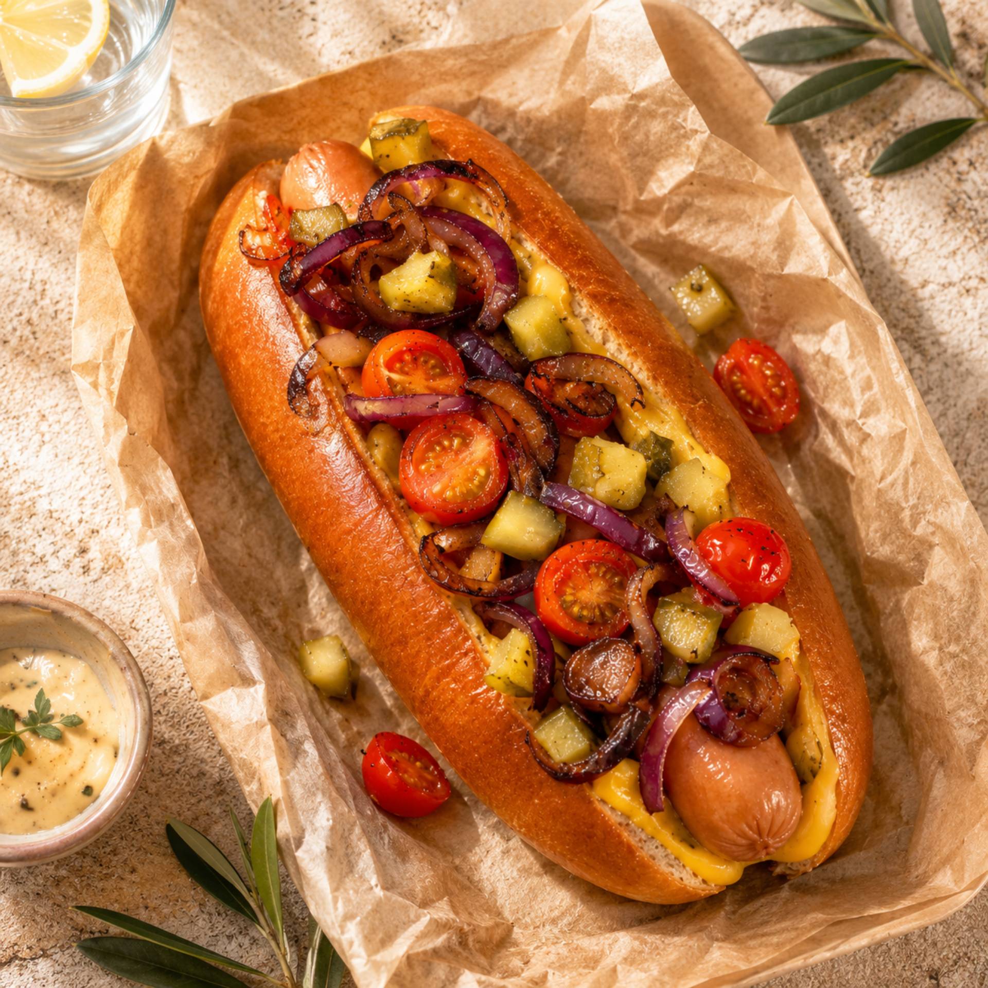 Hotdog in New York-stijl - Recepten Crisp&Go 4P | Moulinex