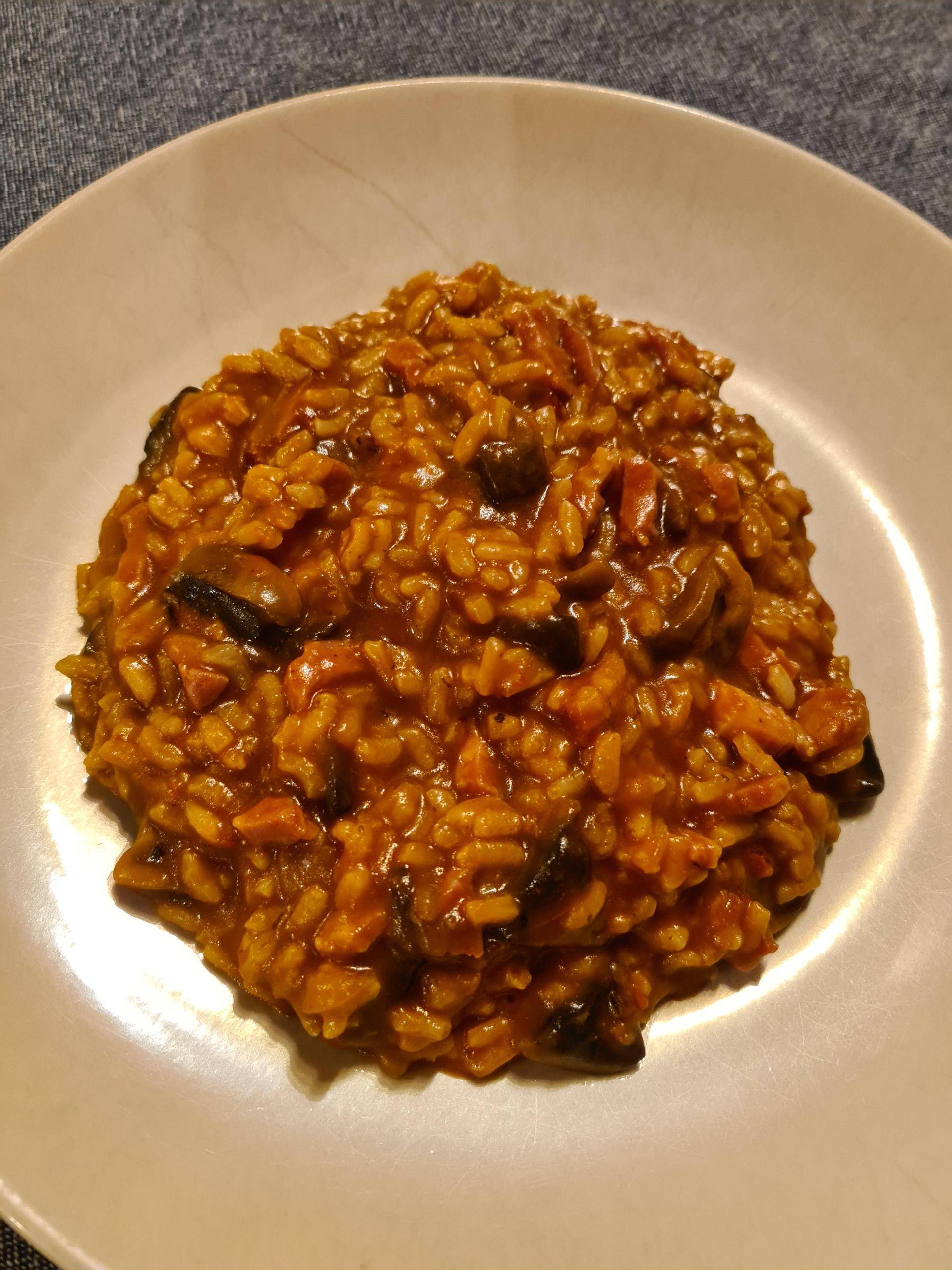 Risotto tomate, lardon et champignon - Recepten Cookeo V3 | Moulinex