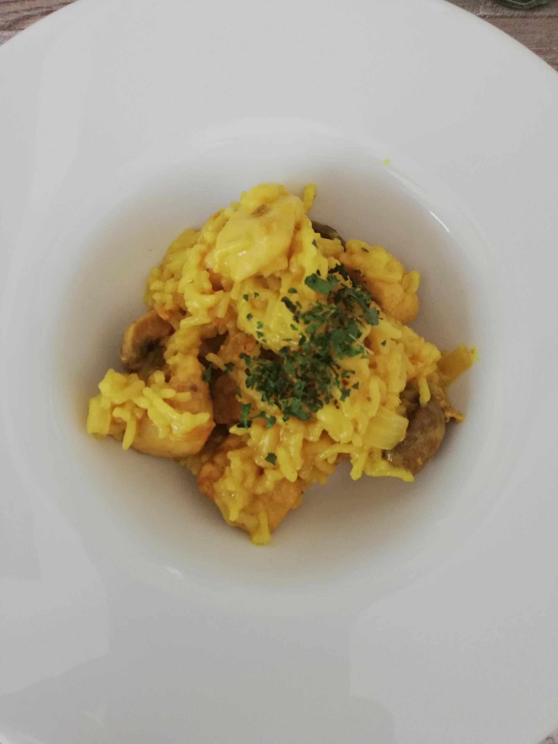 Poulet au lait de coco riz et champignons - Recette Cookeo | Moulinex