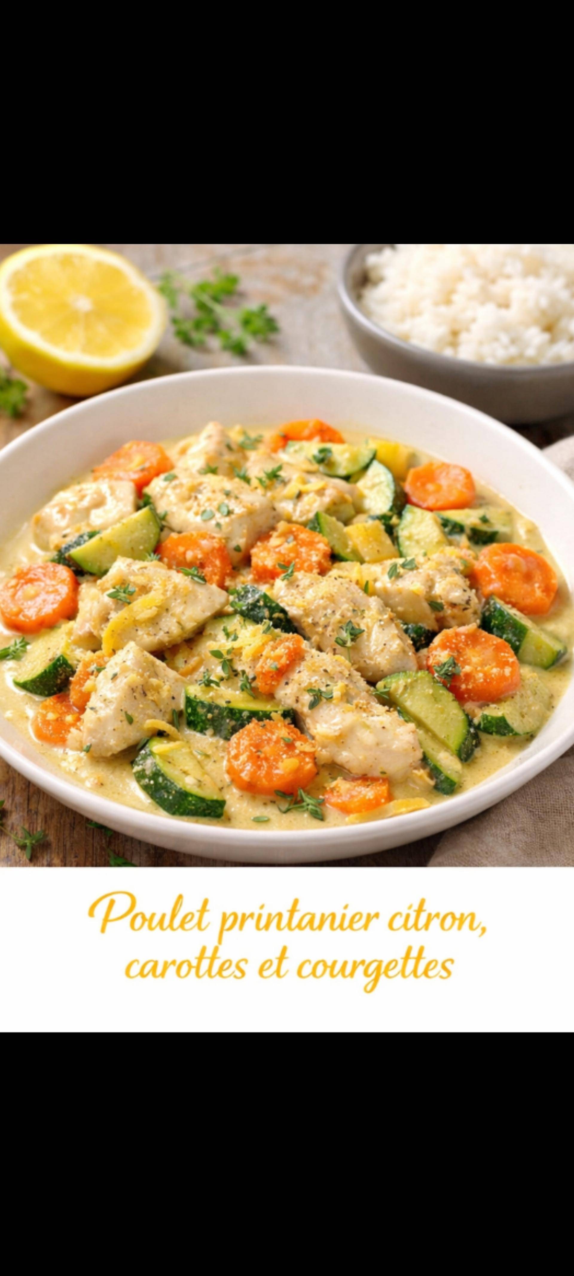 Poulet printanier citron, carottes et courgettes - Recette Cookeo Infinity Autostir | Moulinex