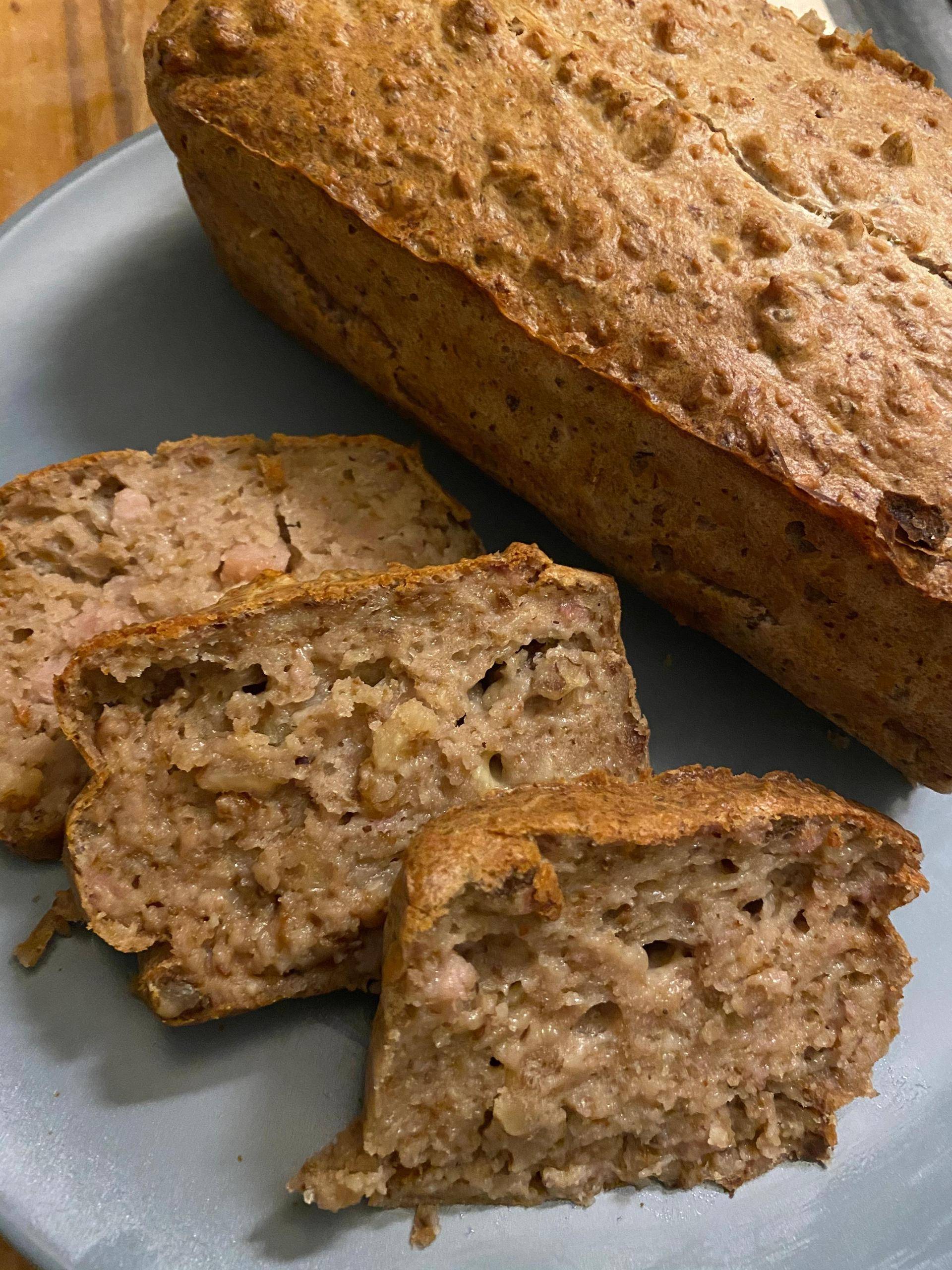 Cake lardons, bleu et noix - Recepten Companion Connect | Moulinex