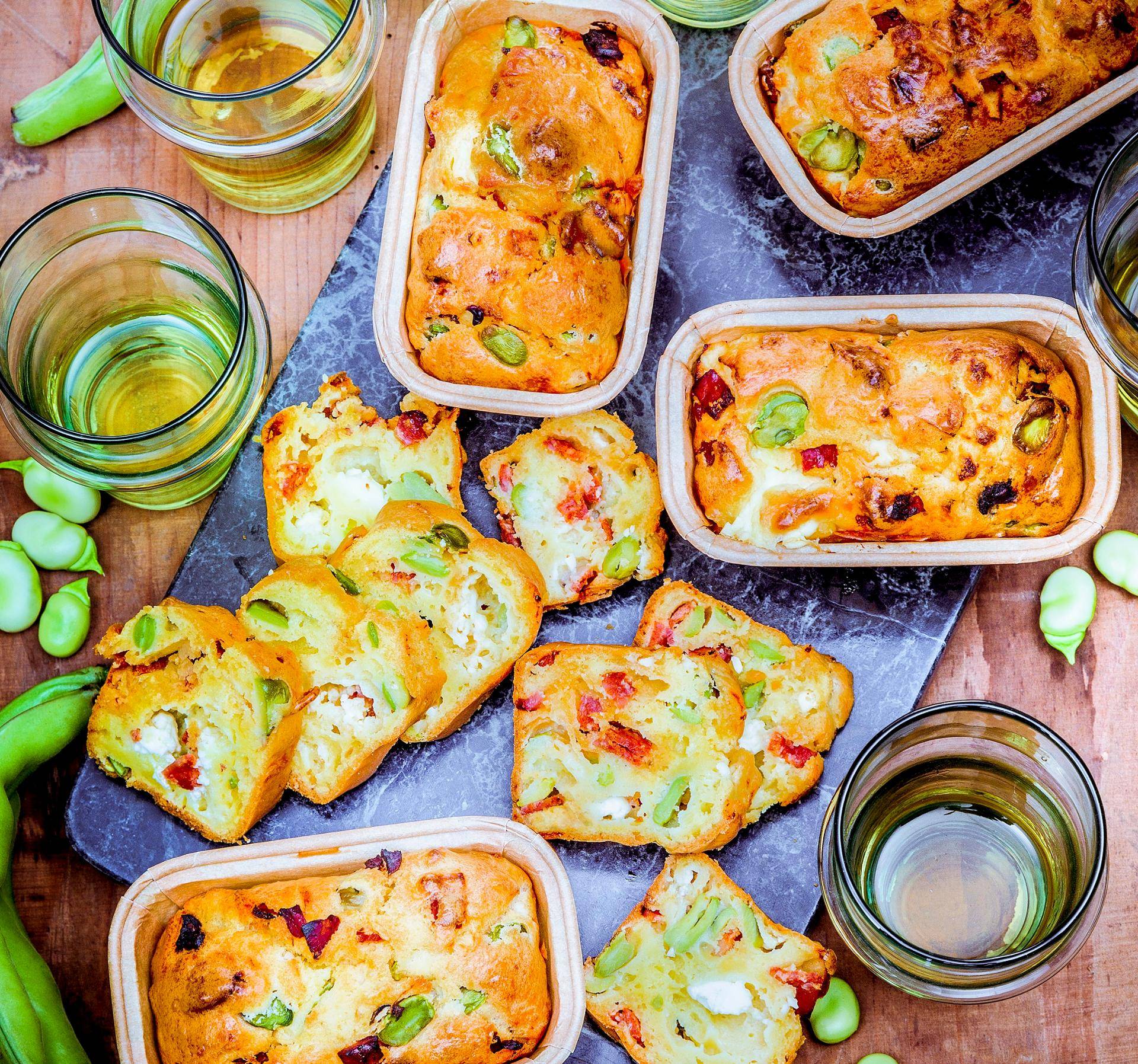 Mini cakes aux fèves, chorizo et fromage frais - Recette Companion | Moulinex