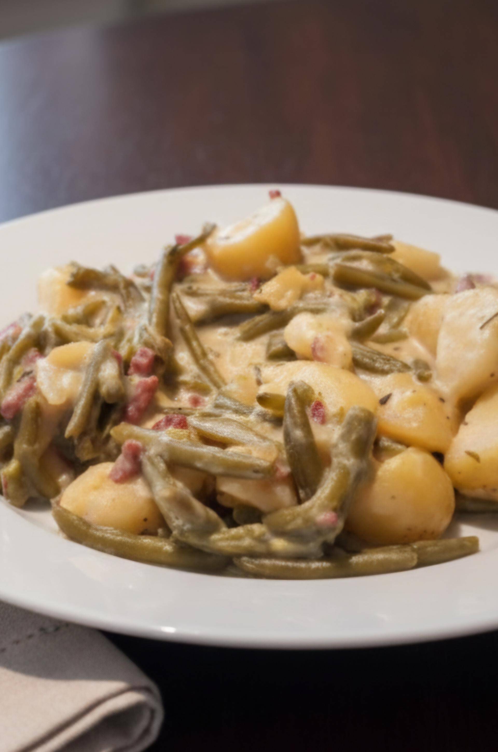 Poêlée haricots verts, pommes de terre et lardons - Recette Cookeo | Moulinex