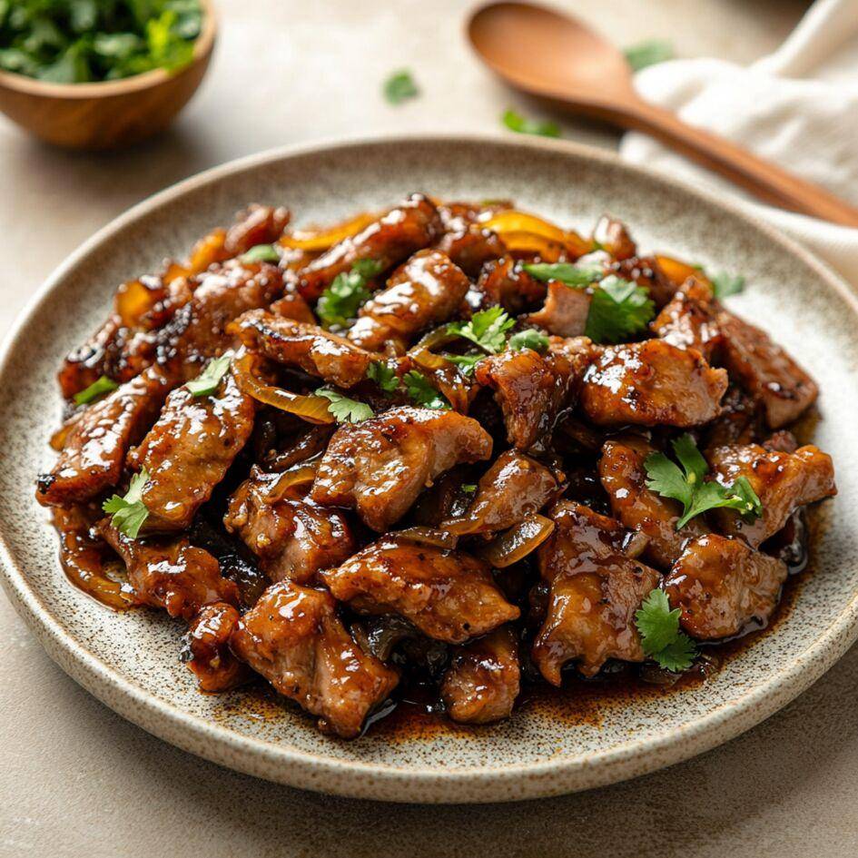 Gekarameliseerd varkensvlees - Recepten Cookeo Infinity Autostir | Moulinex