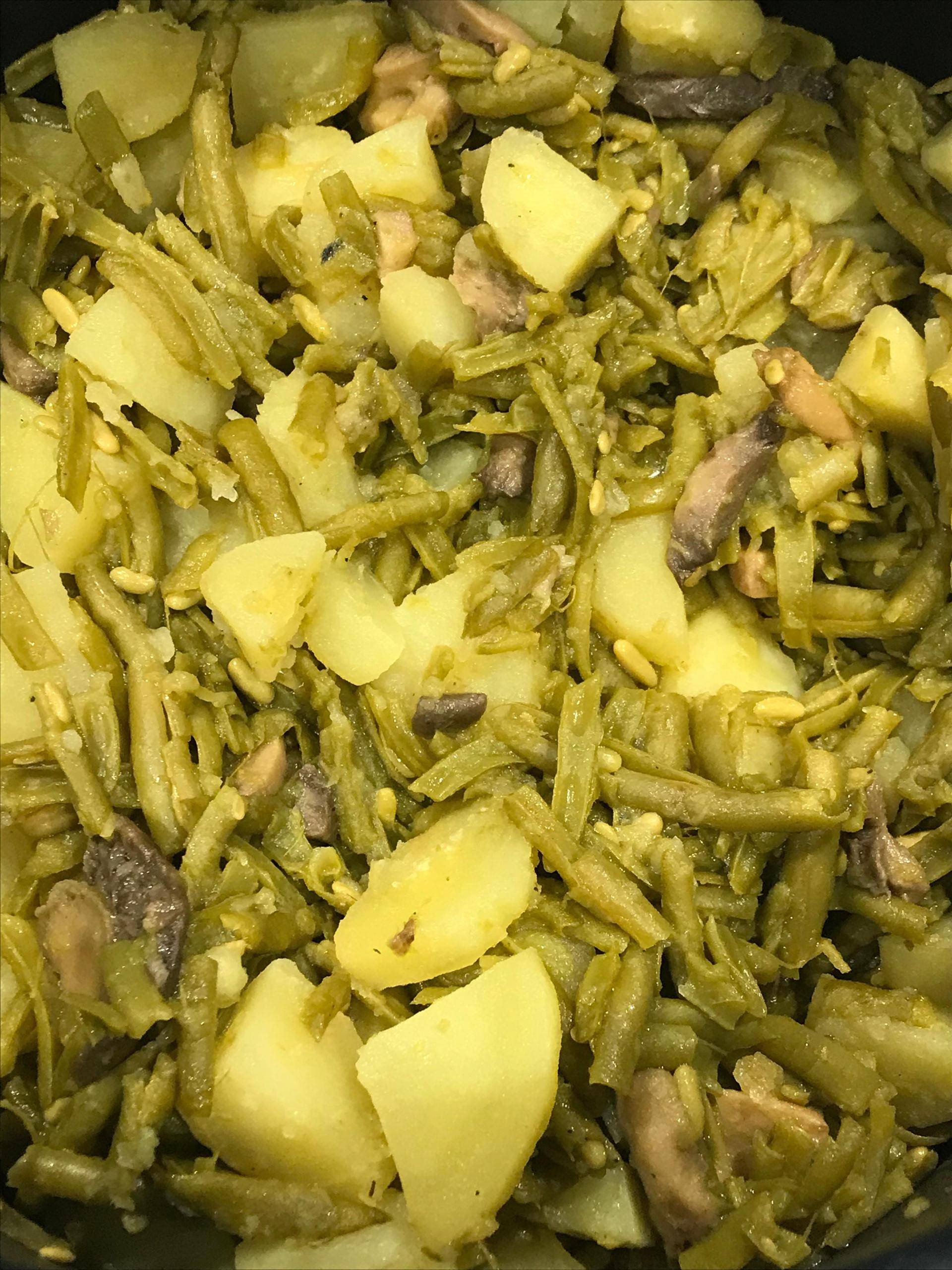 Poêlée haricots verts, pommes de terre et champignons - Recepten Cookeo | Moulinex
