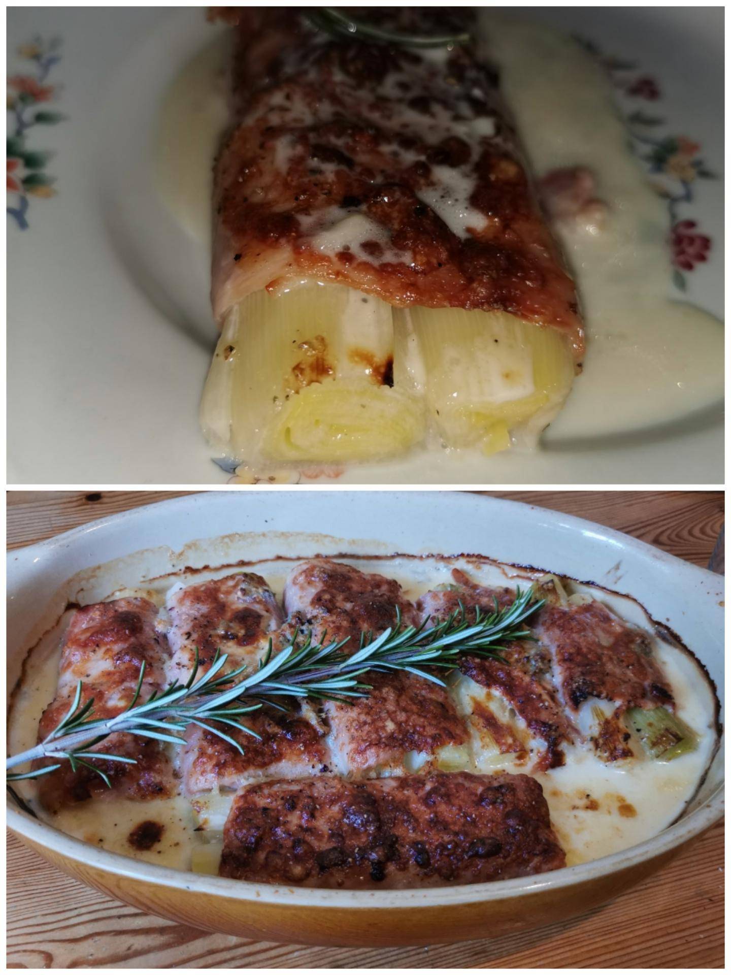 Poireaux gratinés au jambon et gorgonzola - Recepten Companion Connect XL | Moulinex