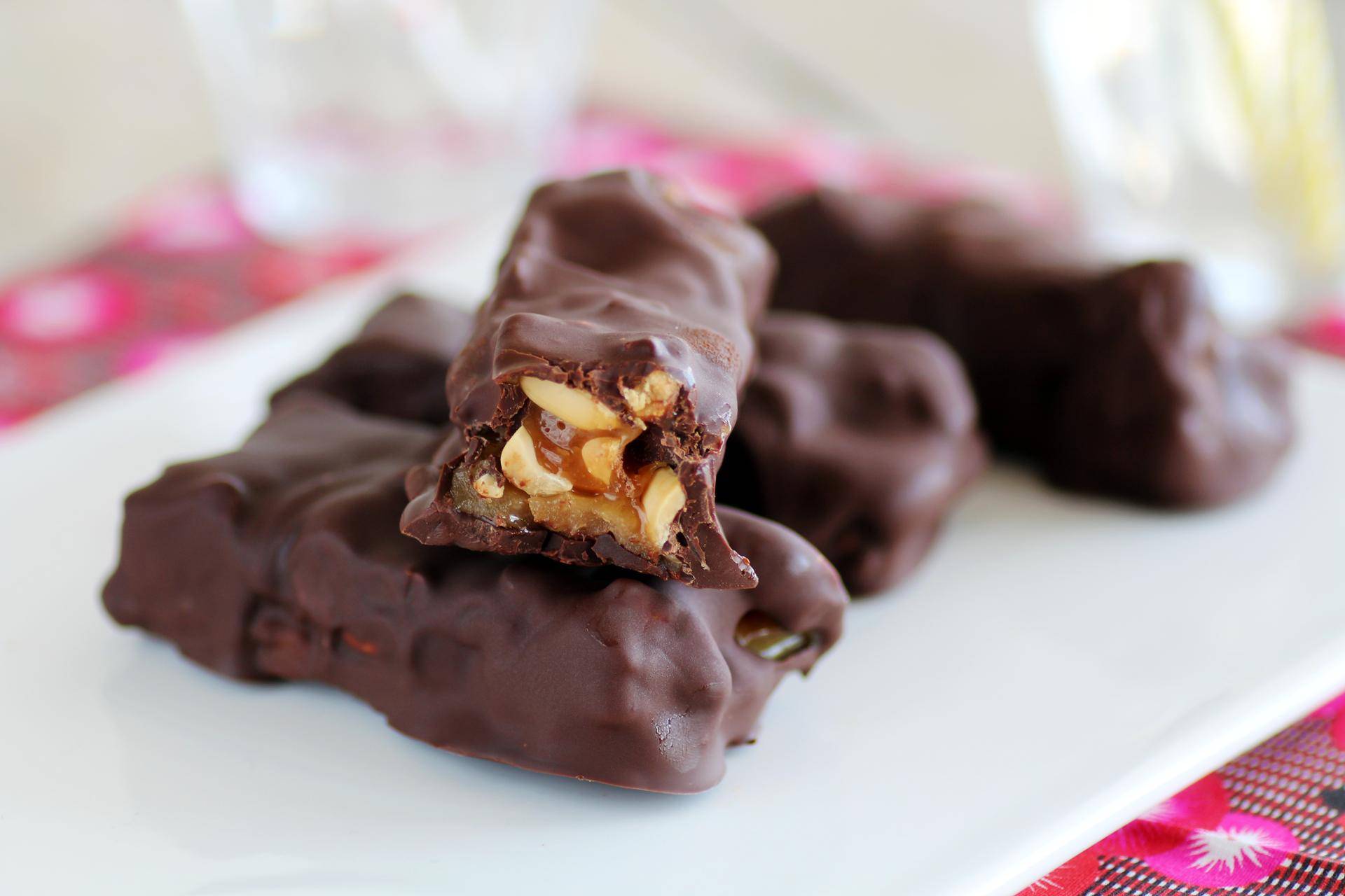 Barre chocolatée à la cacahuète et au caramel - Recepten Companion Connect | Moulinex