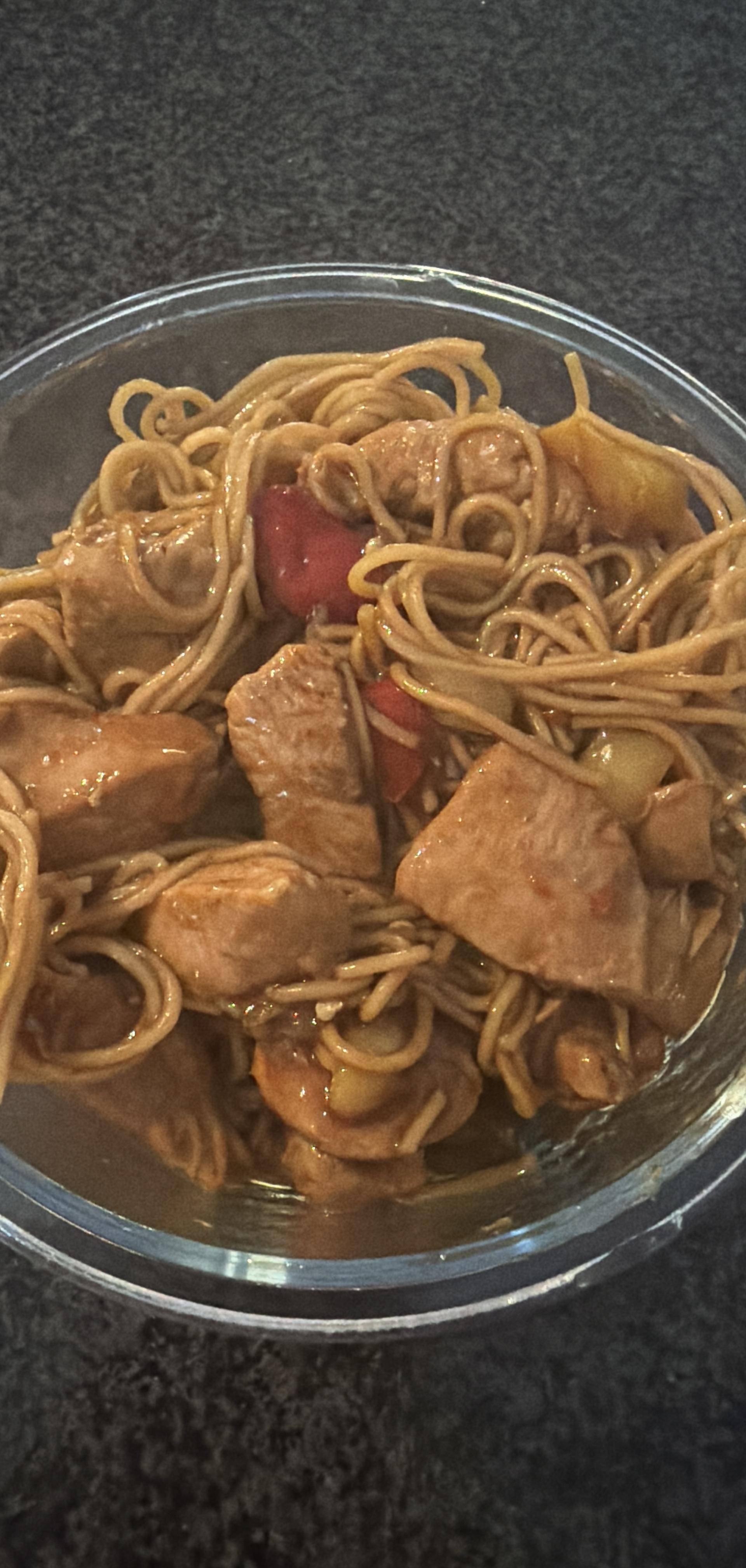 Nouilles chinoises au poulet et poivrons - Recette Cookeo Infinity Autostir | Moulinex