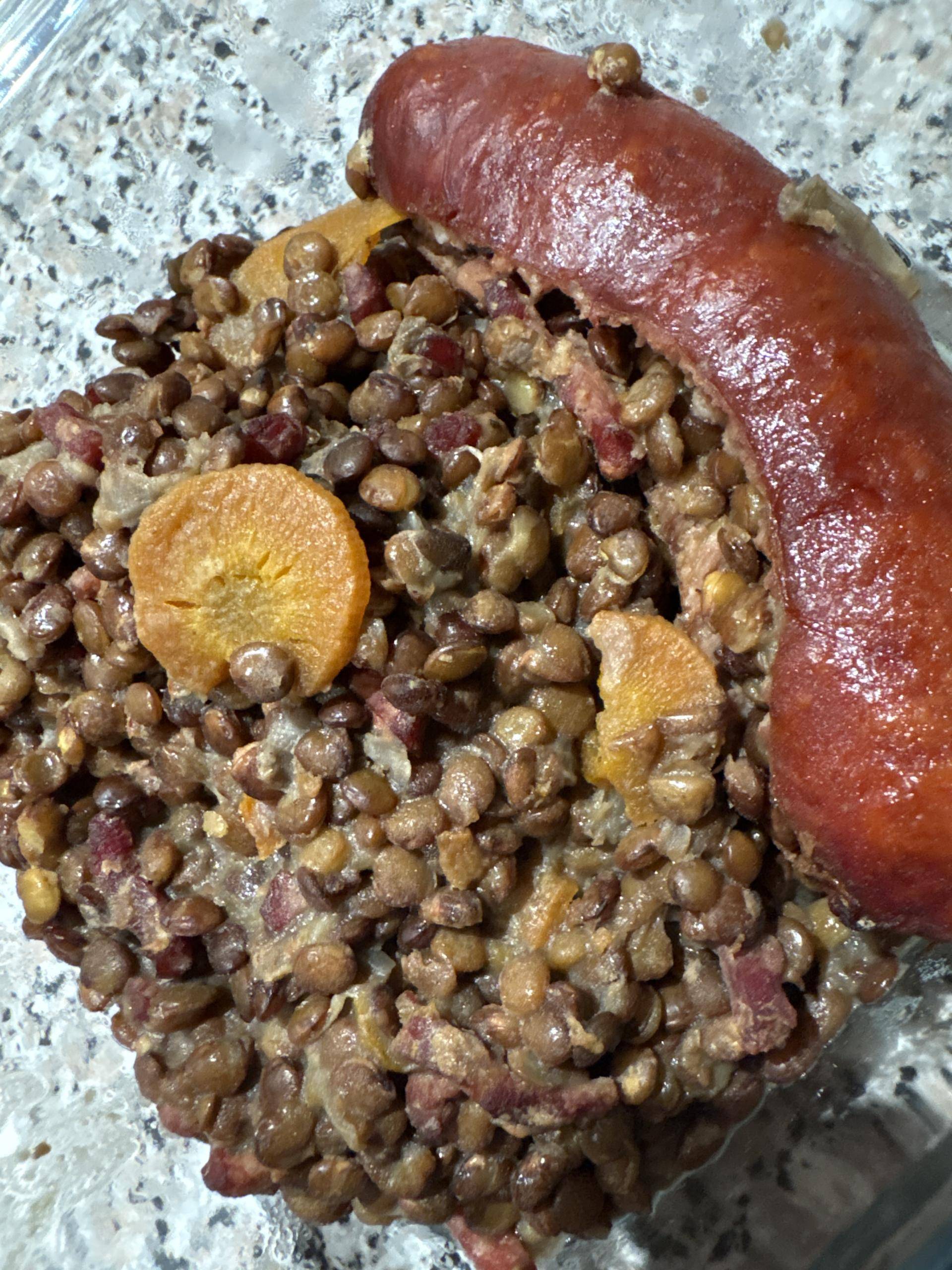 Saucisse fumée lentilles - Recette Cookeo | Moulinex