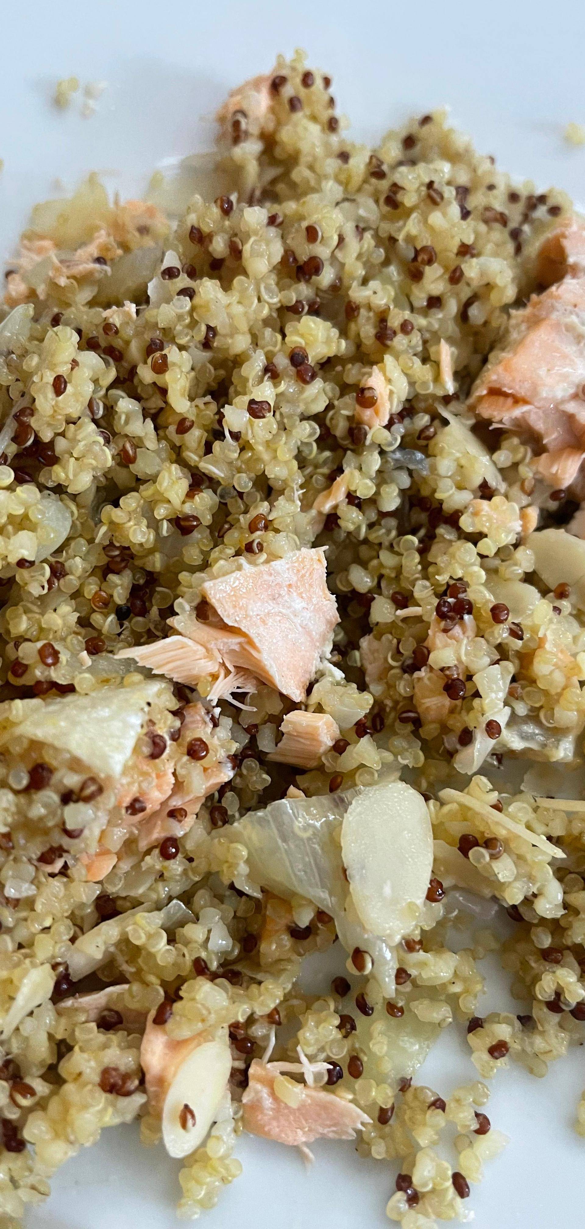 Saumon au quinoa, boulgour, amandes effilées et jus de citron - Recette Cookeo V3 | Moulinex