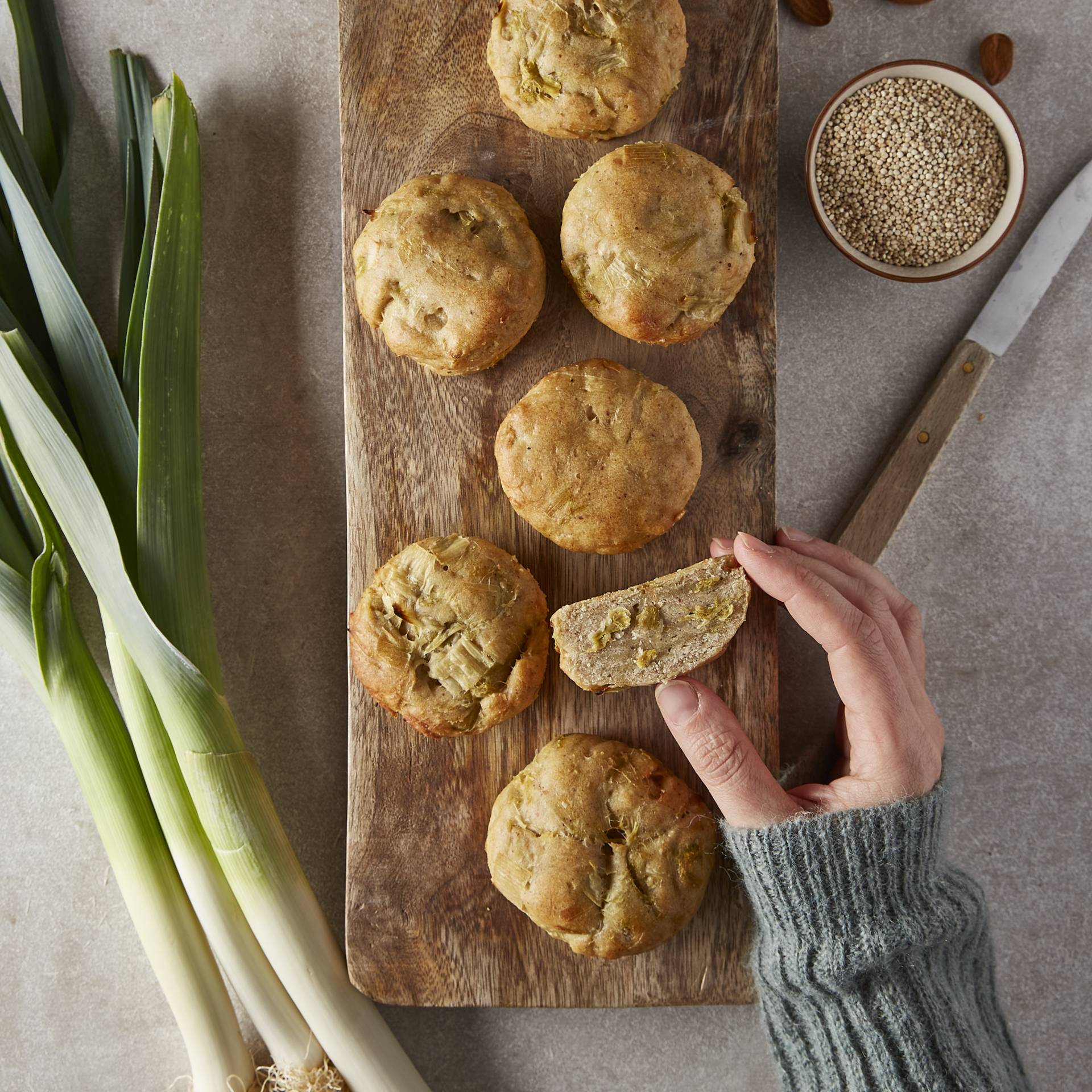 Scones aux poireaux - Recette Companion | Moulinex