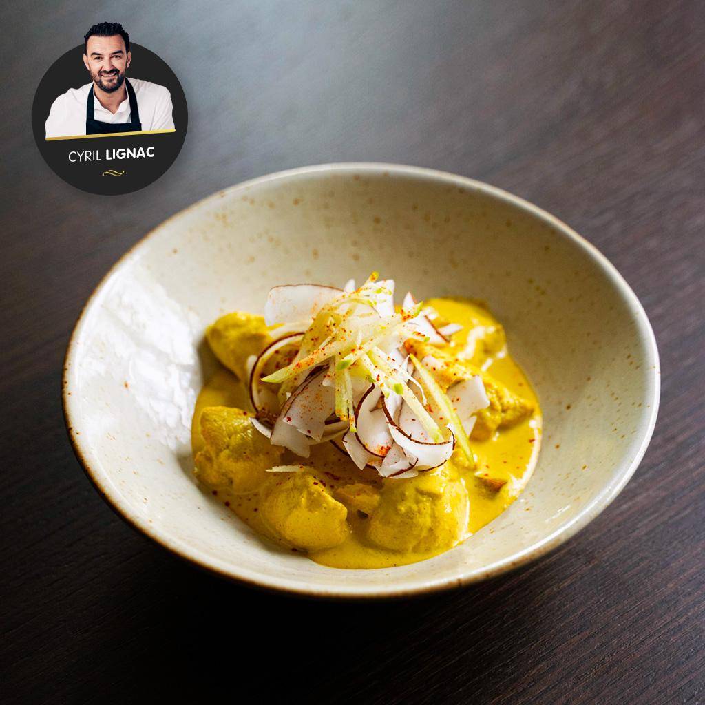 Volaille jaune des Landes au curry Madras et lait de coco, pomme verte - Recepten Companion | Moulinex