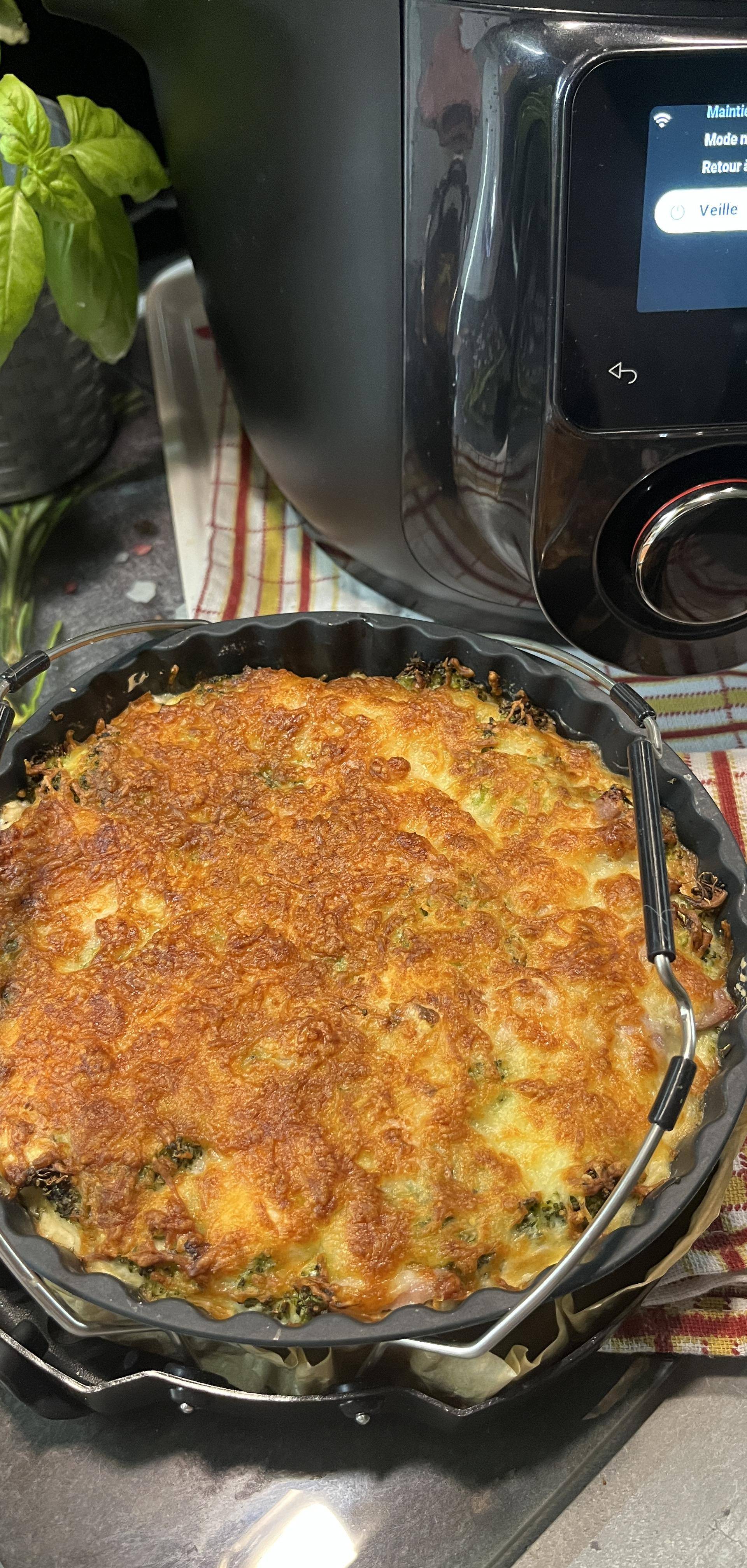Gratin de brocolis aux lardons et à la mozzarella - Recette Cookeo Infinity Autostir | Moulinex