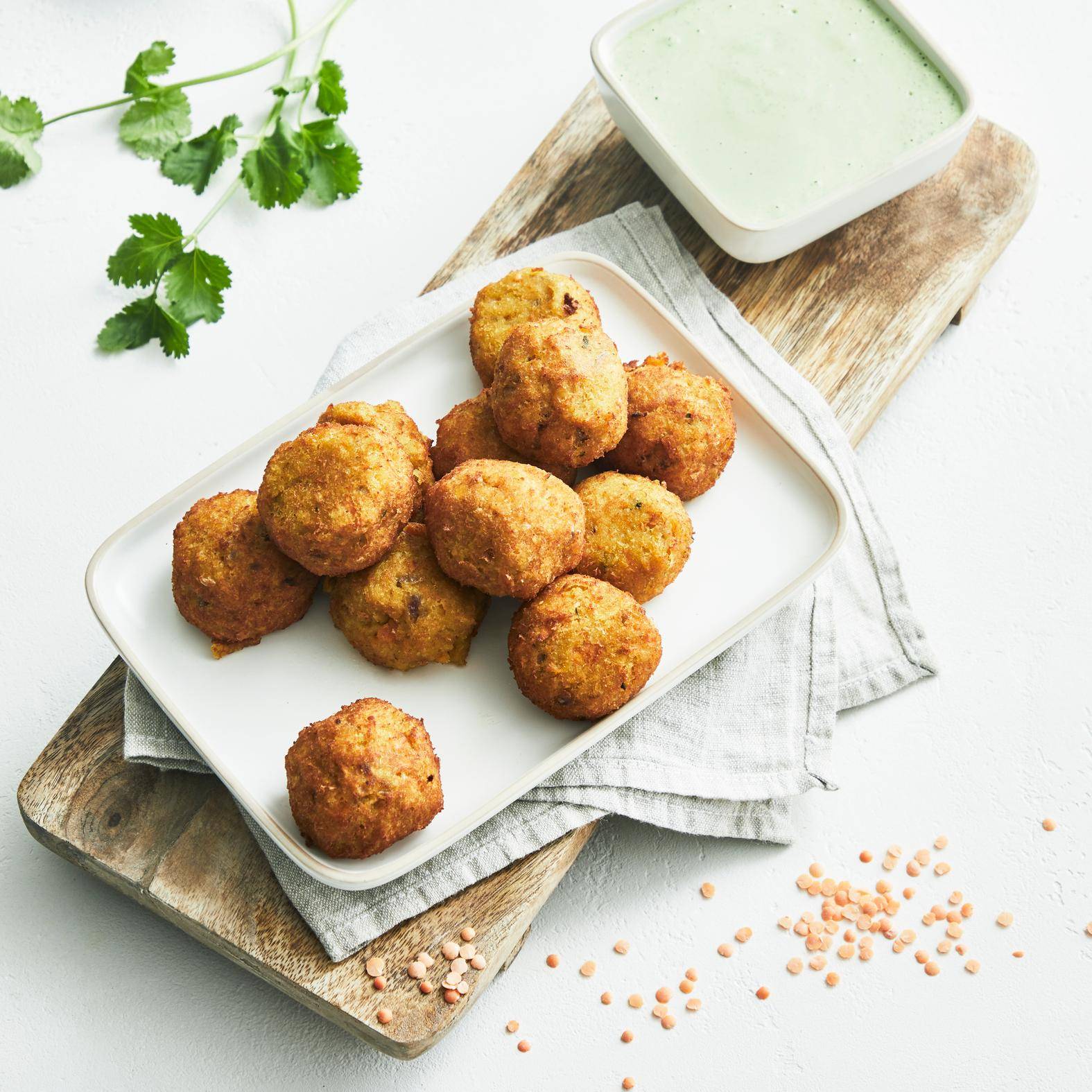 Falafels de lentilles corail sans gluten - Recepten Perfectmix + | Moulinex