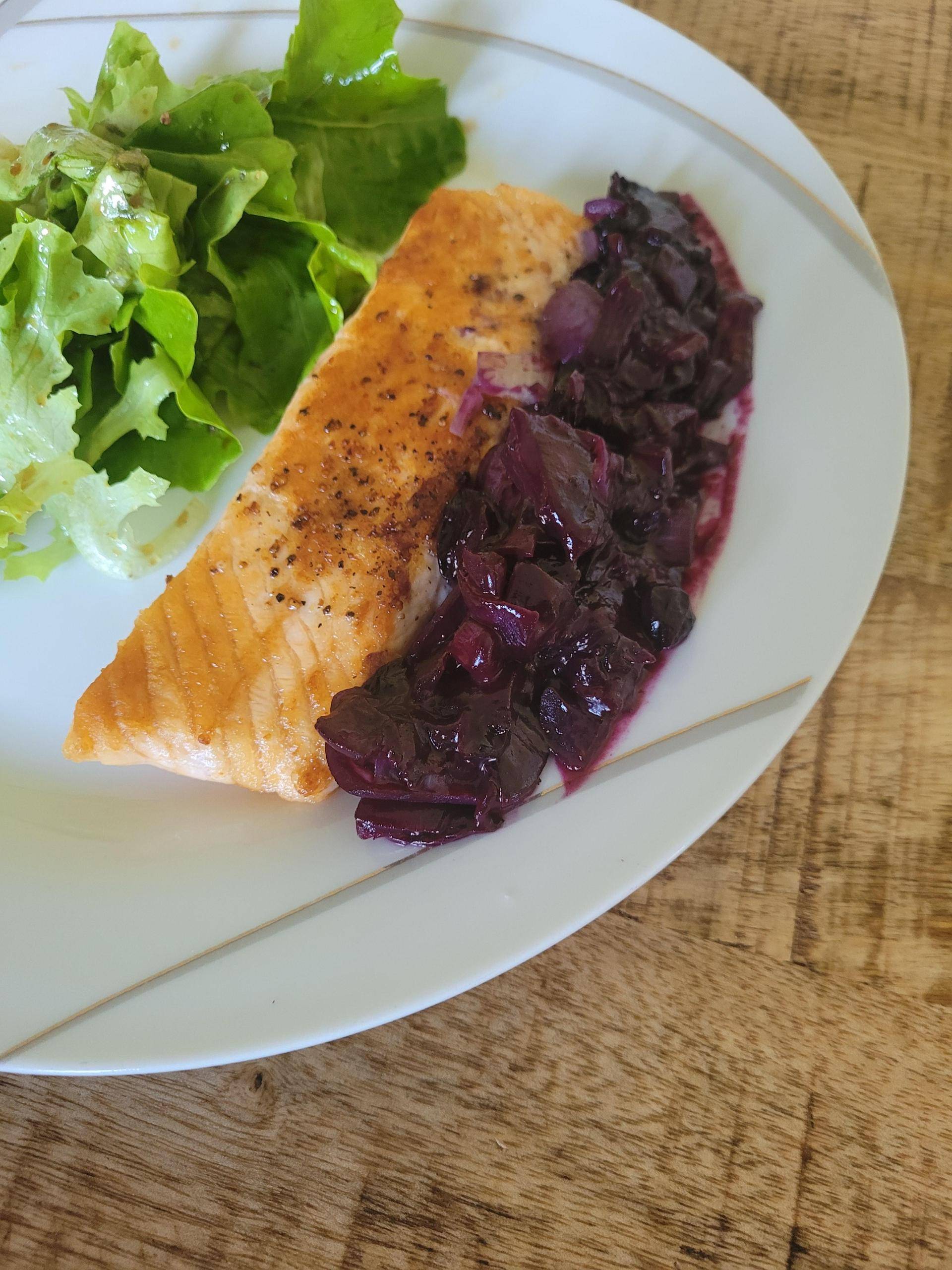 Saumon aux myrtilles - Recette Companion Connect XL | Moulinex