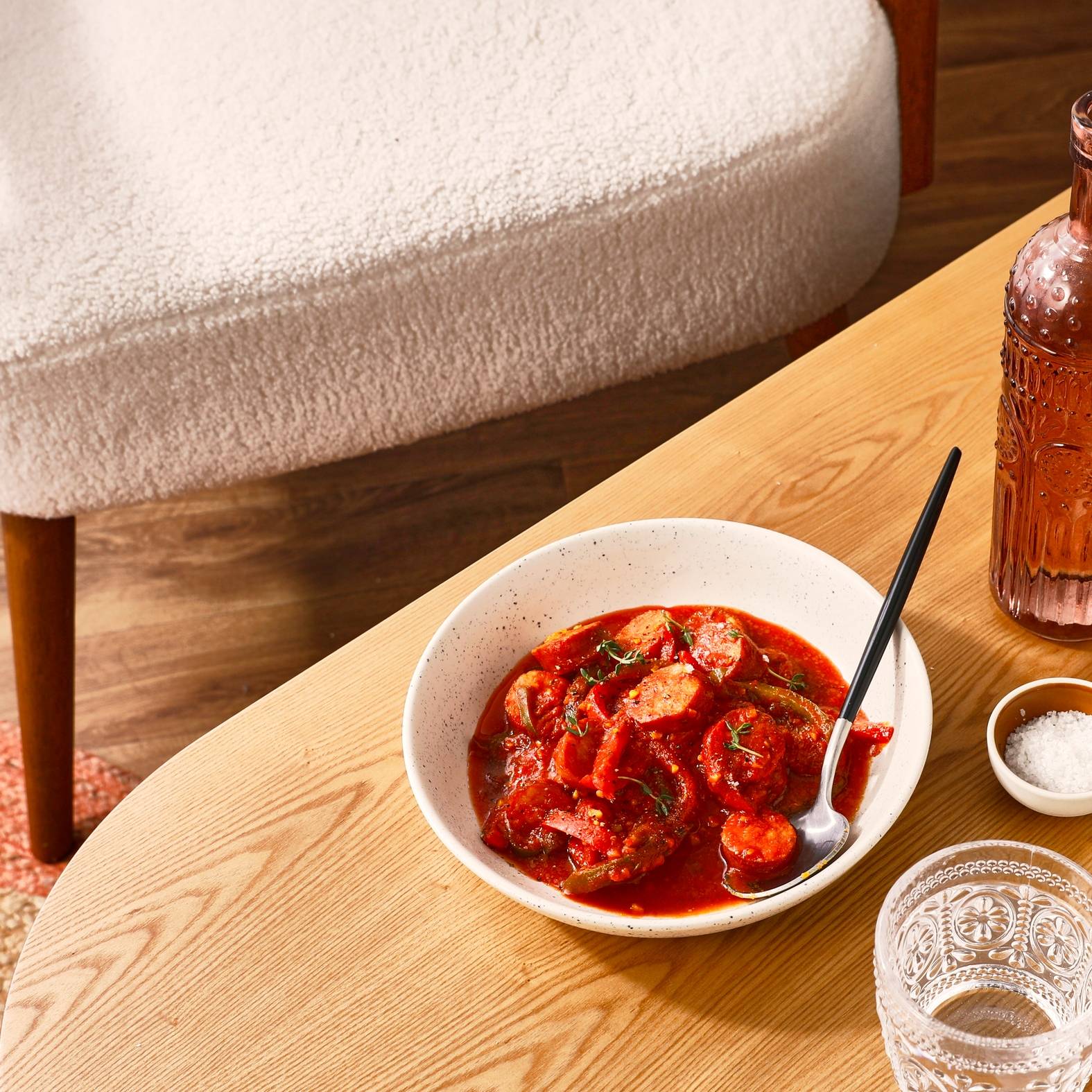 Rougail saucisses aux poivrons - Recette Cookeo | Moulinex