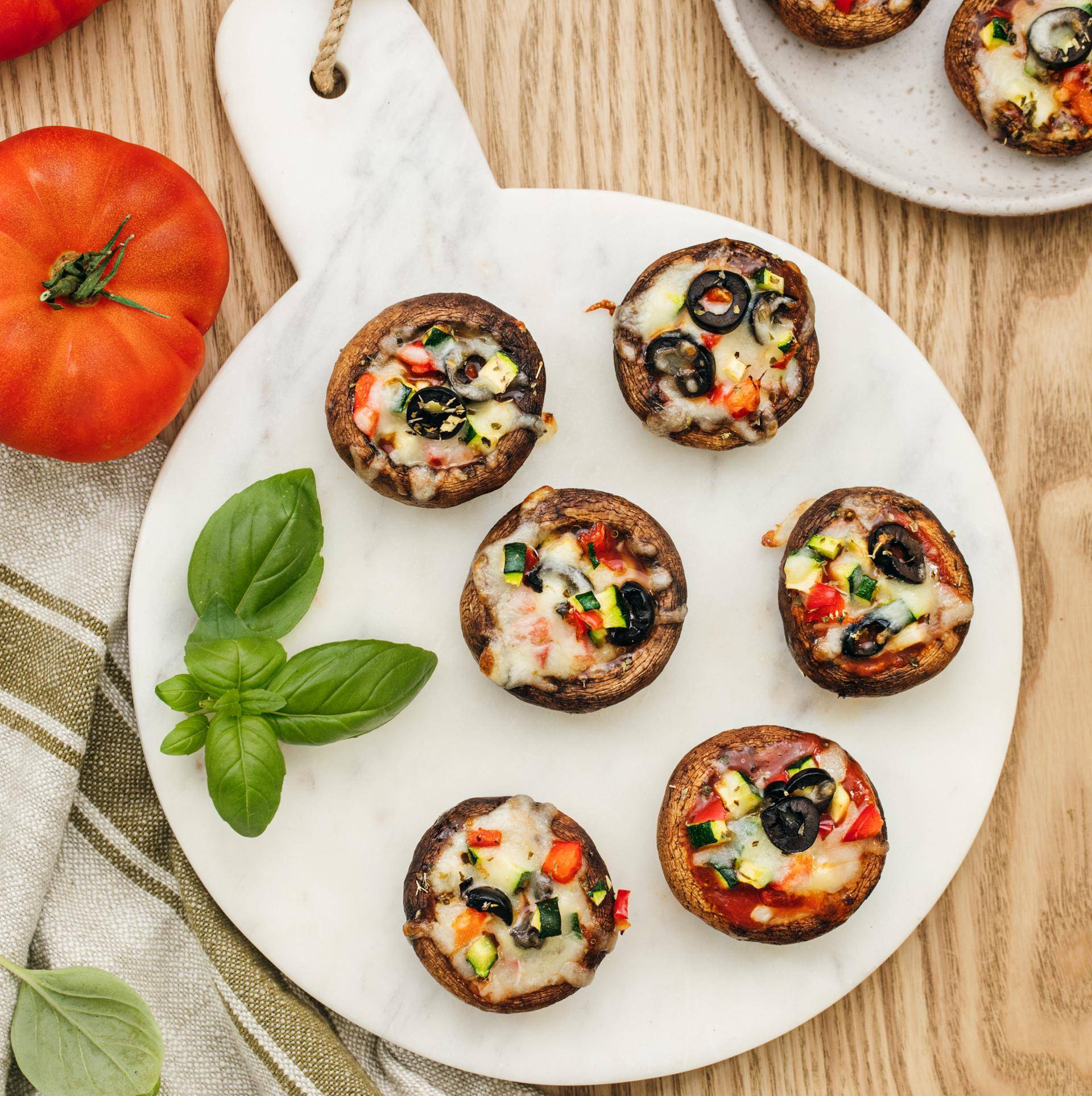 Pizza végétarienne au Portobello - Recette EASY FRY OVEN & GRILL 9 in 1 | Moulinex