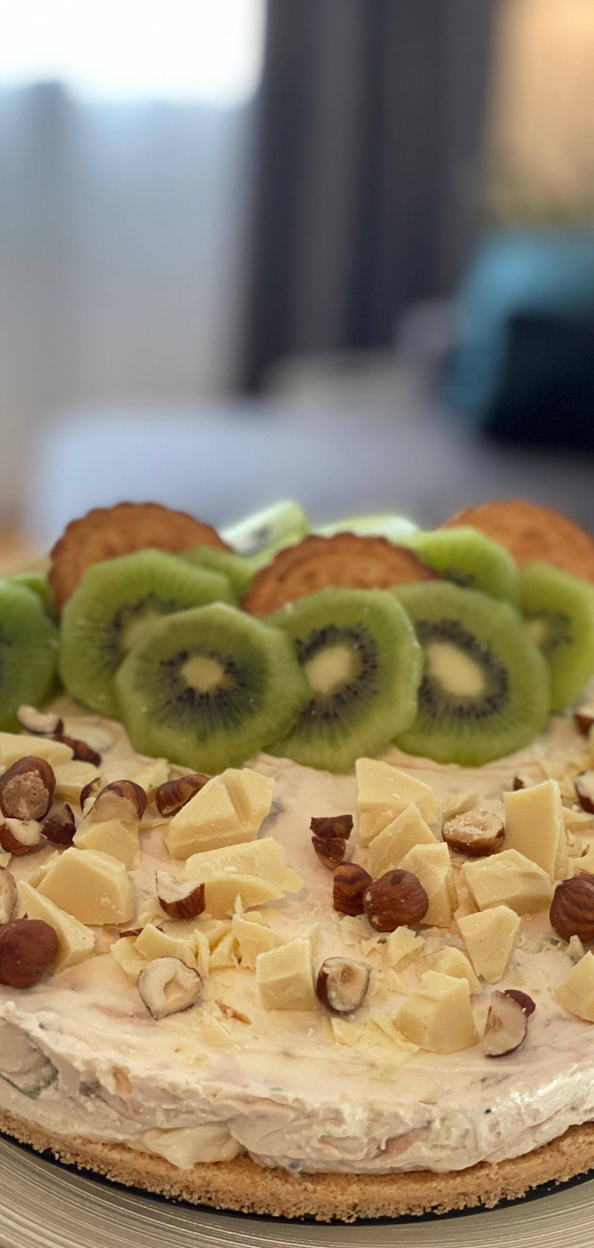 Cheesecake chocolat blanc kiwi - Recette Companion Connect XL | Moulinex