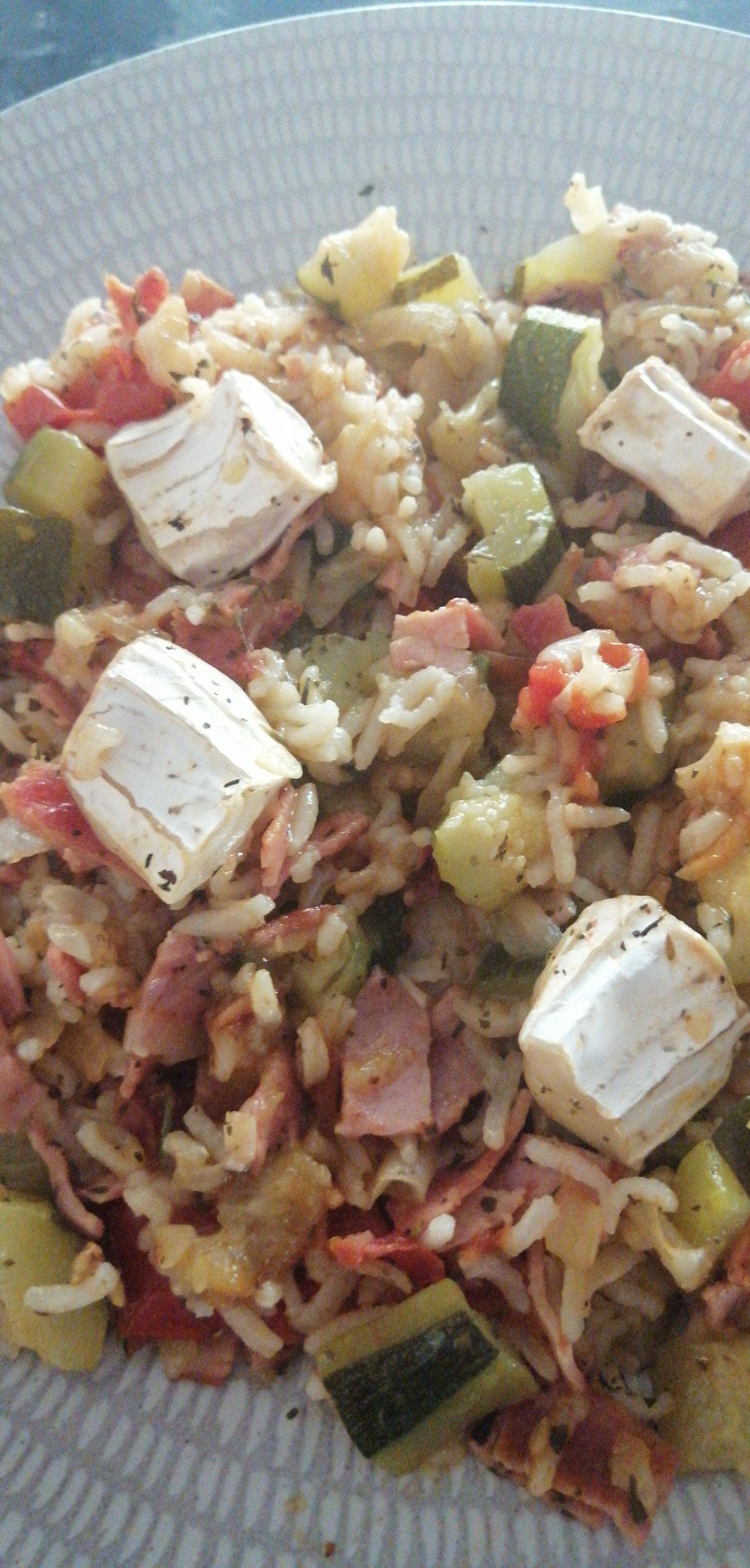 Riz aux courgettes, tomates, jambon et chèvre - Recepten Cookeo | Moulinex