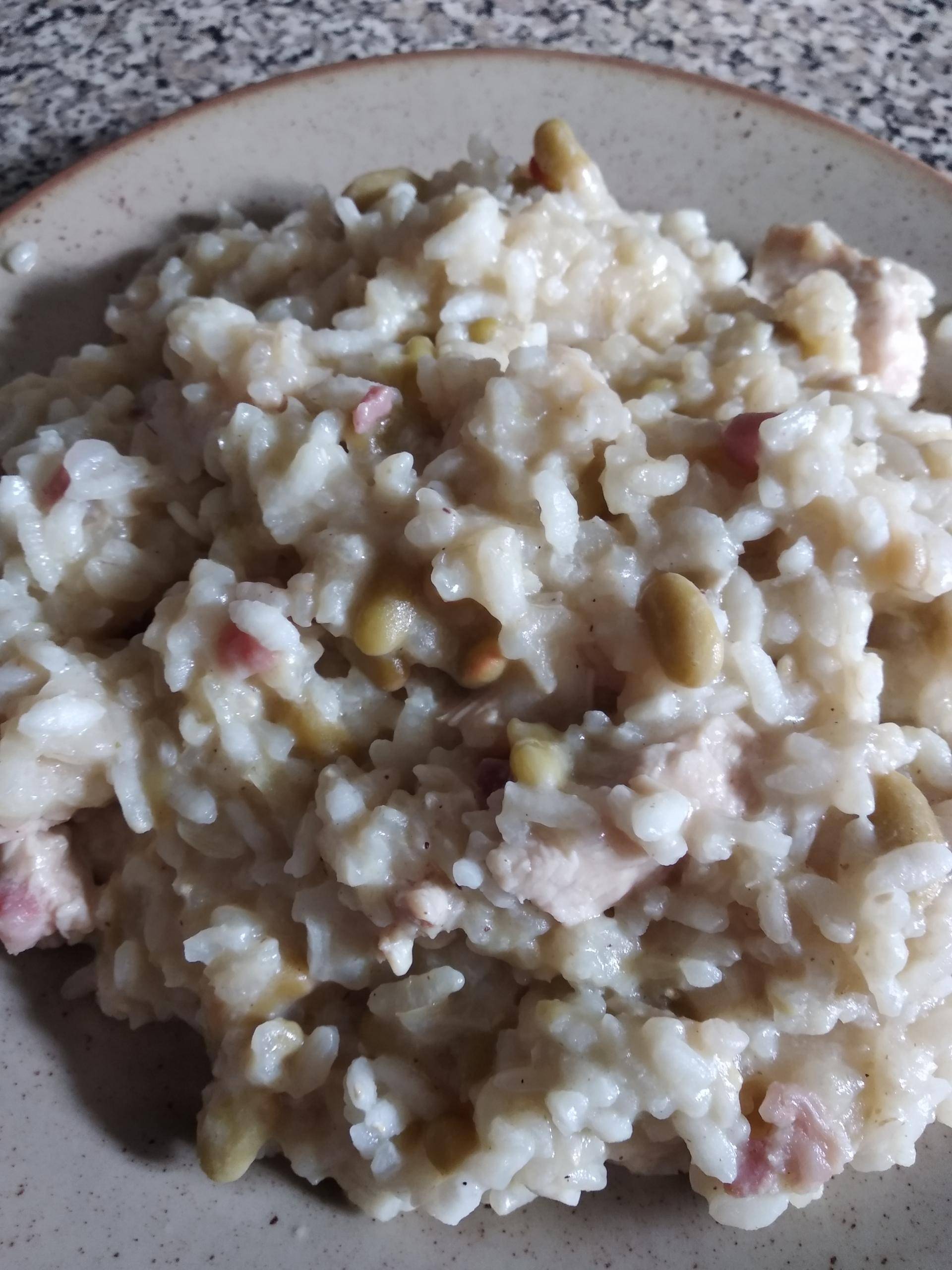 Risotto poulet, lardons, flageolets - Recepten Companion Connect XL | Moulinex
