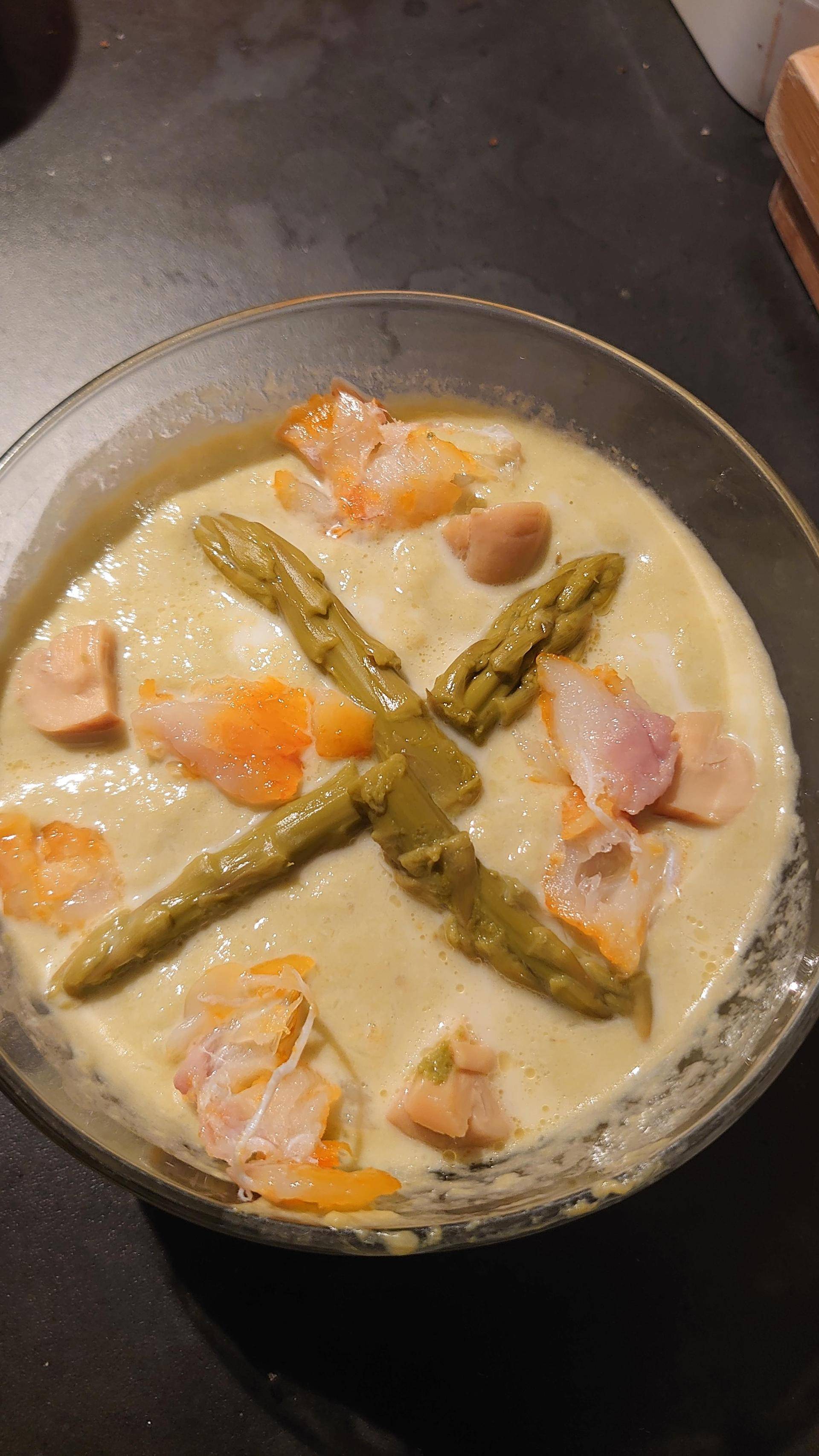 Crème d'asperges vertes, girolles et haddock fumé - Recepten Companion XL | Moulinex
