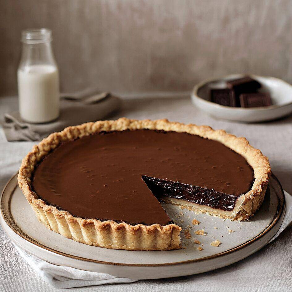 Tarte au chocolat et caramel salé - Recepten Kitchen Machines Touch/Touch + | Moulinex
