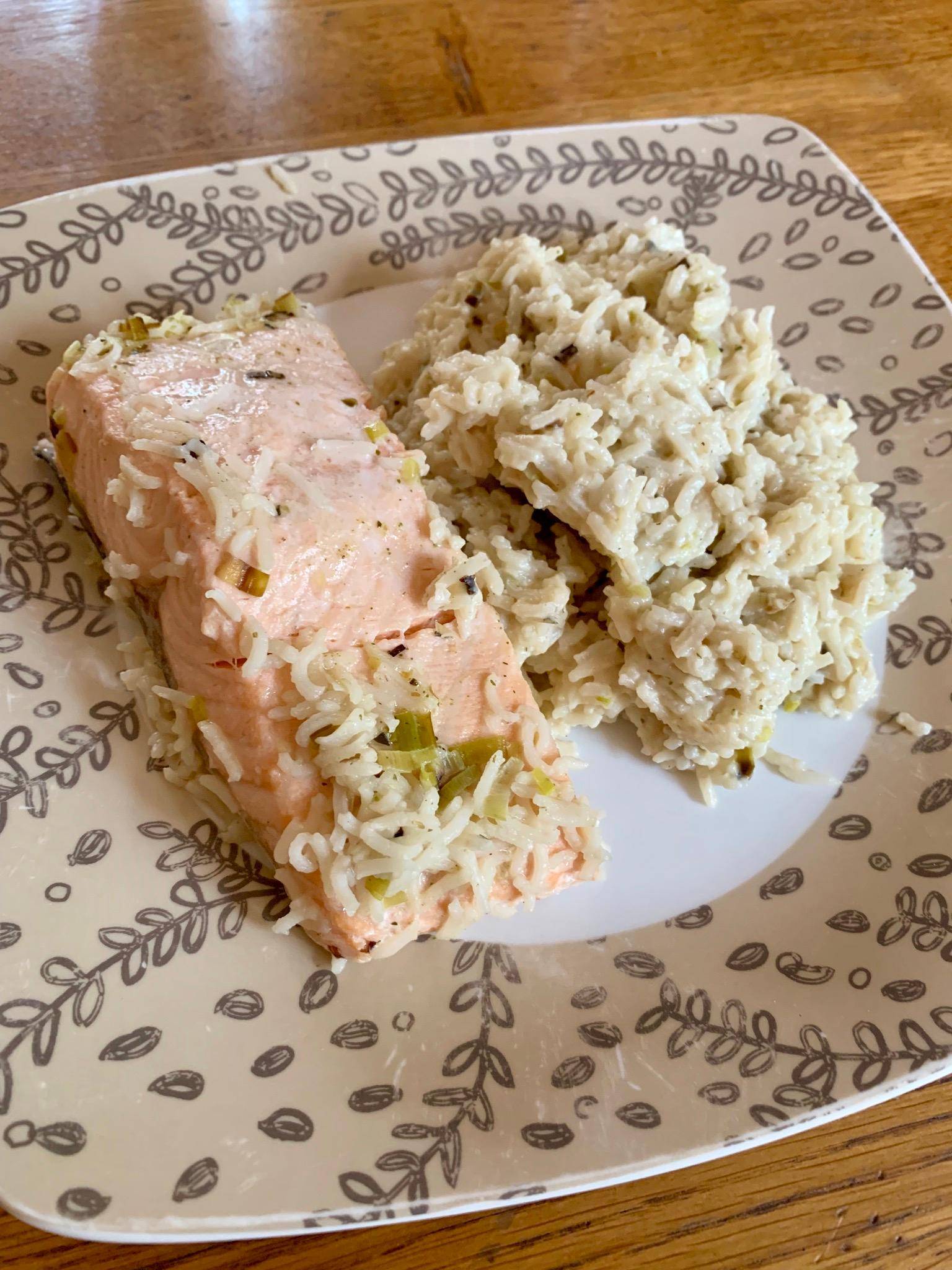 Saumon frais et riz au poireau - Recepten Cookeo | Moulinex