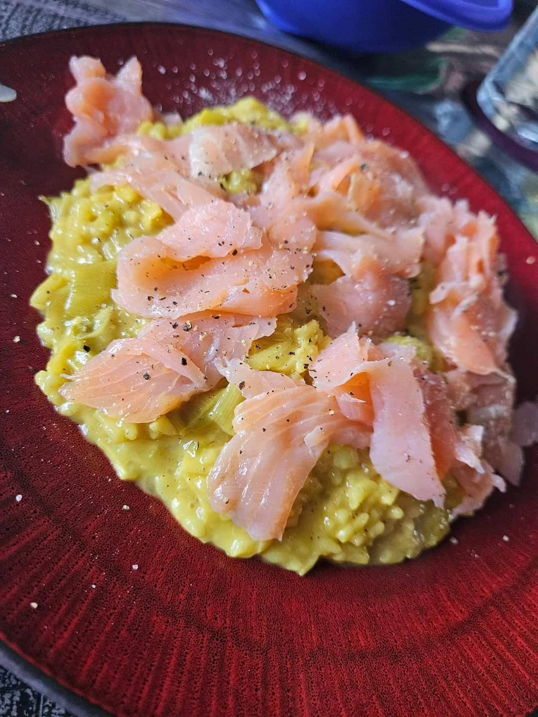 Risotto poireaux & saumon fumé à ma façon - Recepten Cookeo V3 | Moulinex